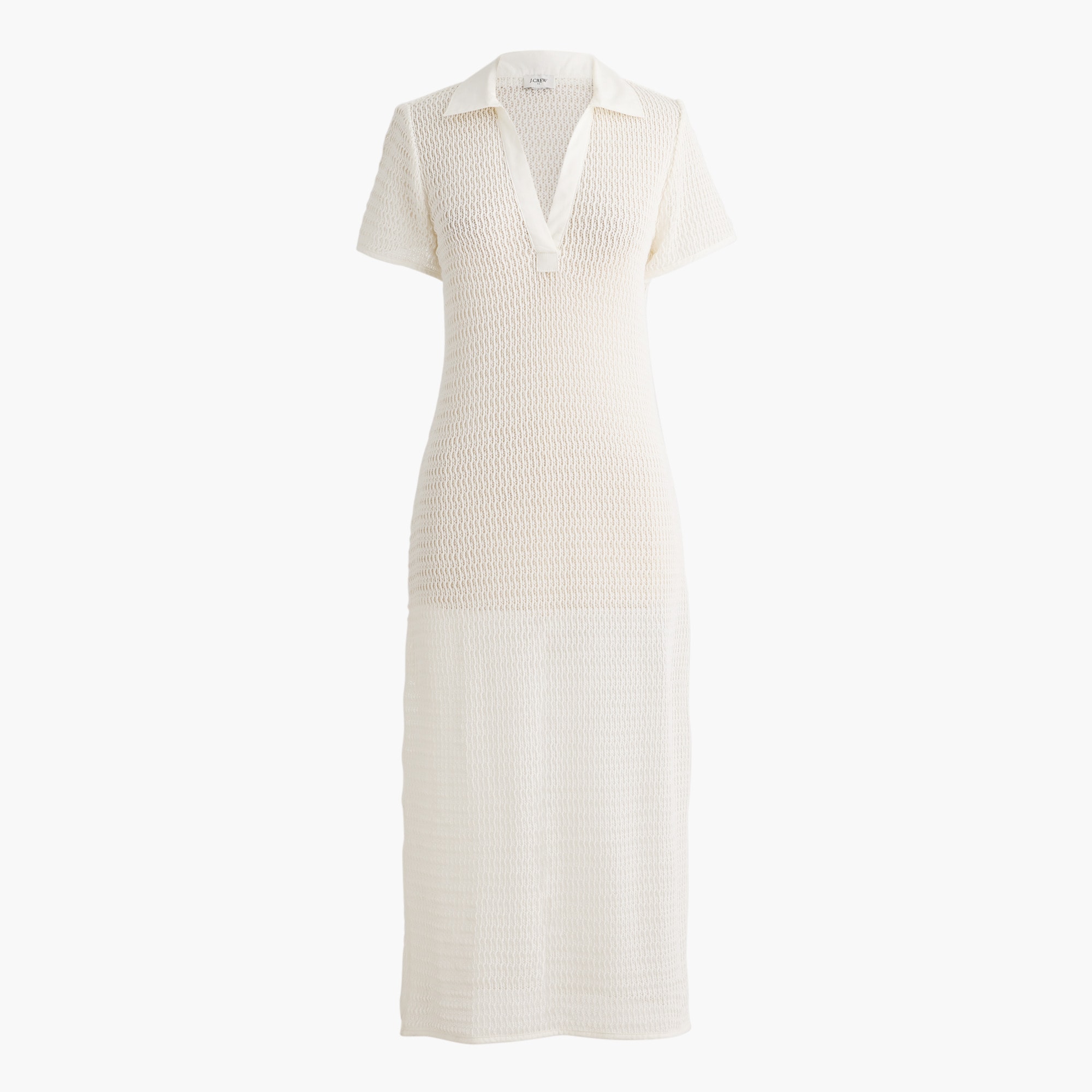  Collared crochet cover-up
