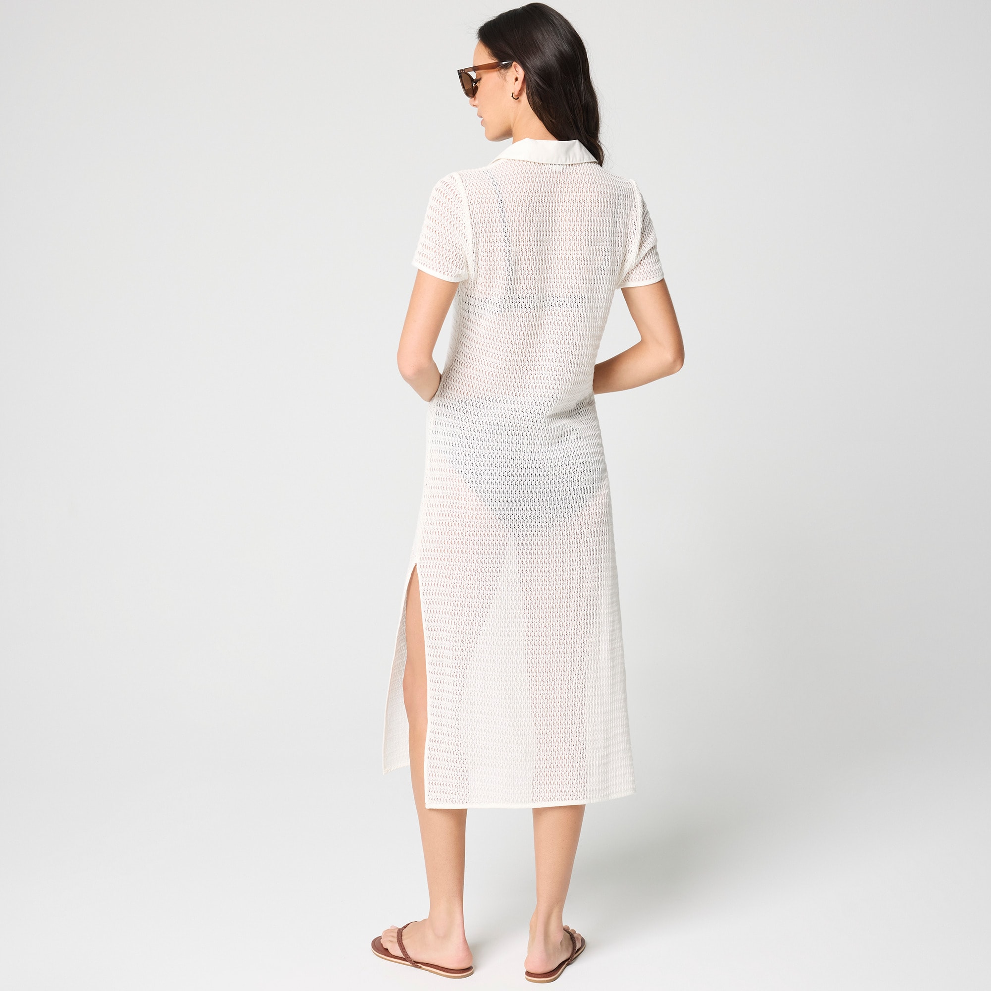 Collared crochet cover-up - image 3