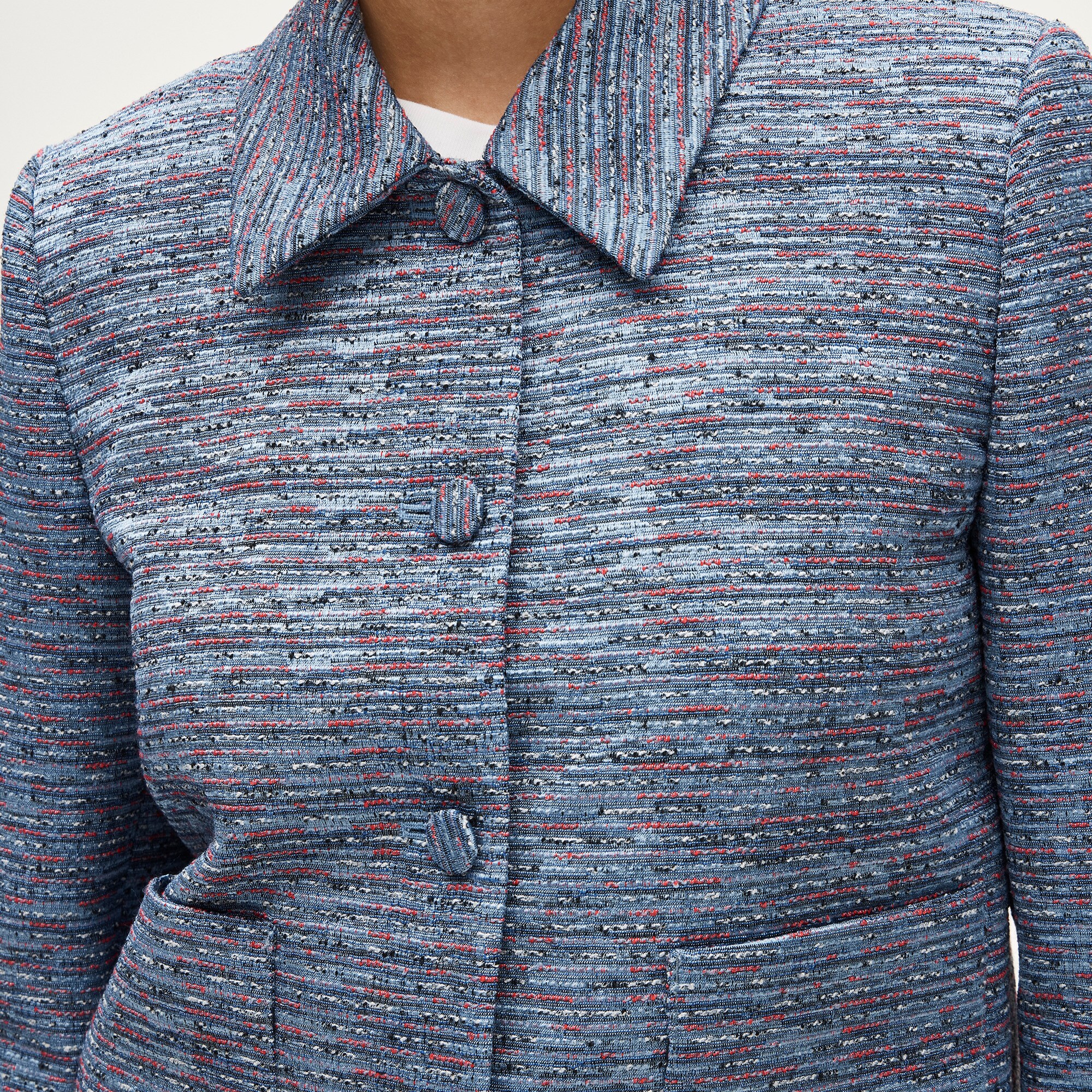Cropped lady jacket in tweed