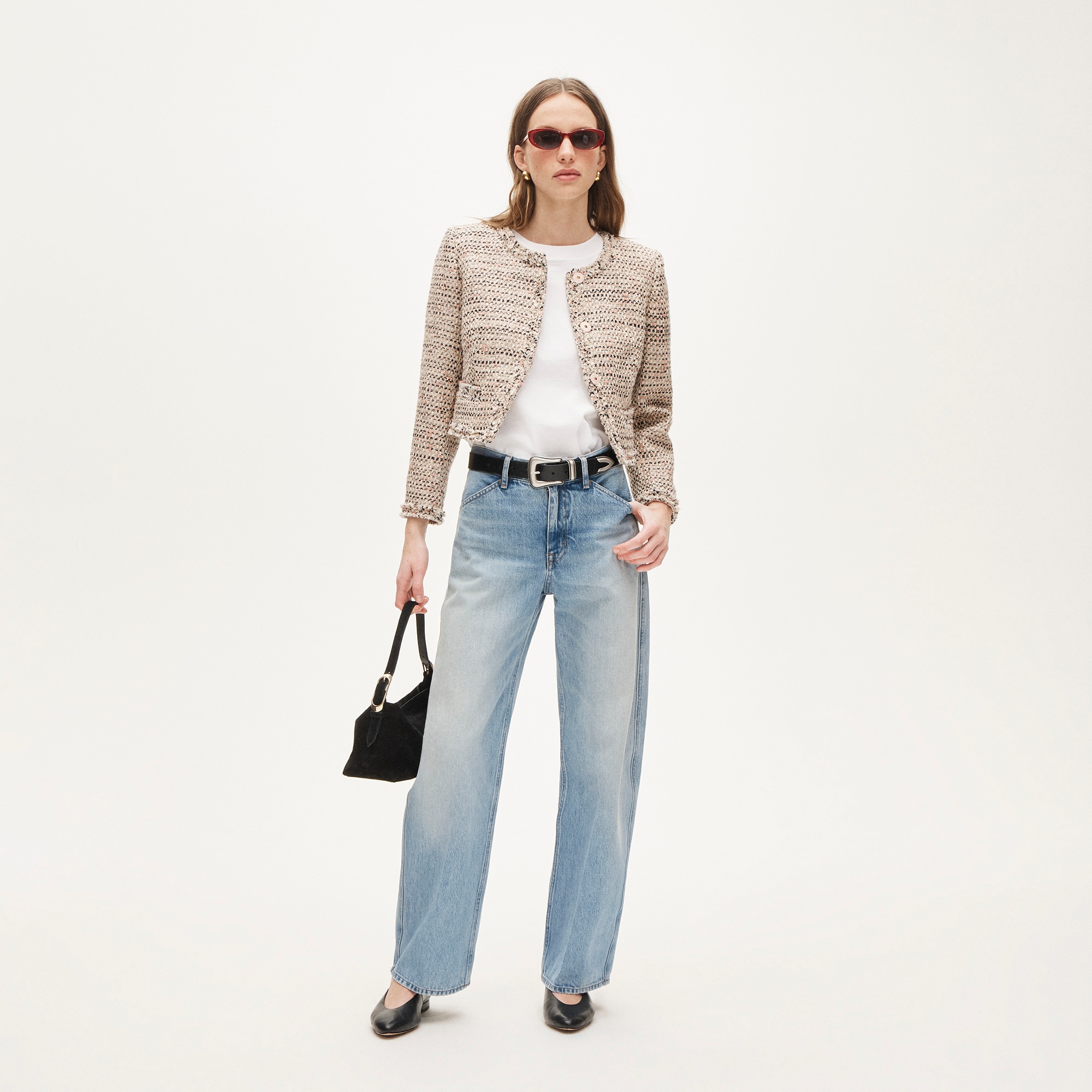Lady jacket in Italian textured tweed