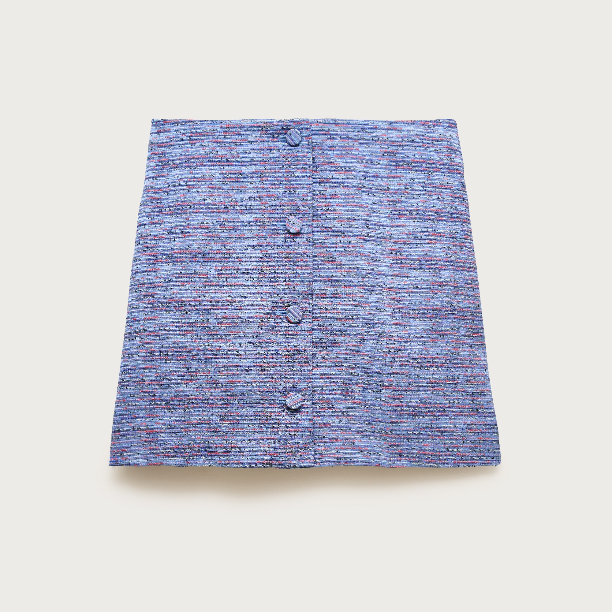 Fairfax button-front mini skirt in tweed