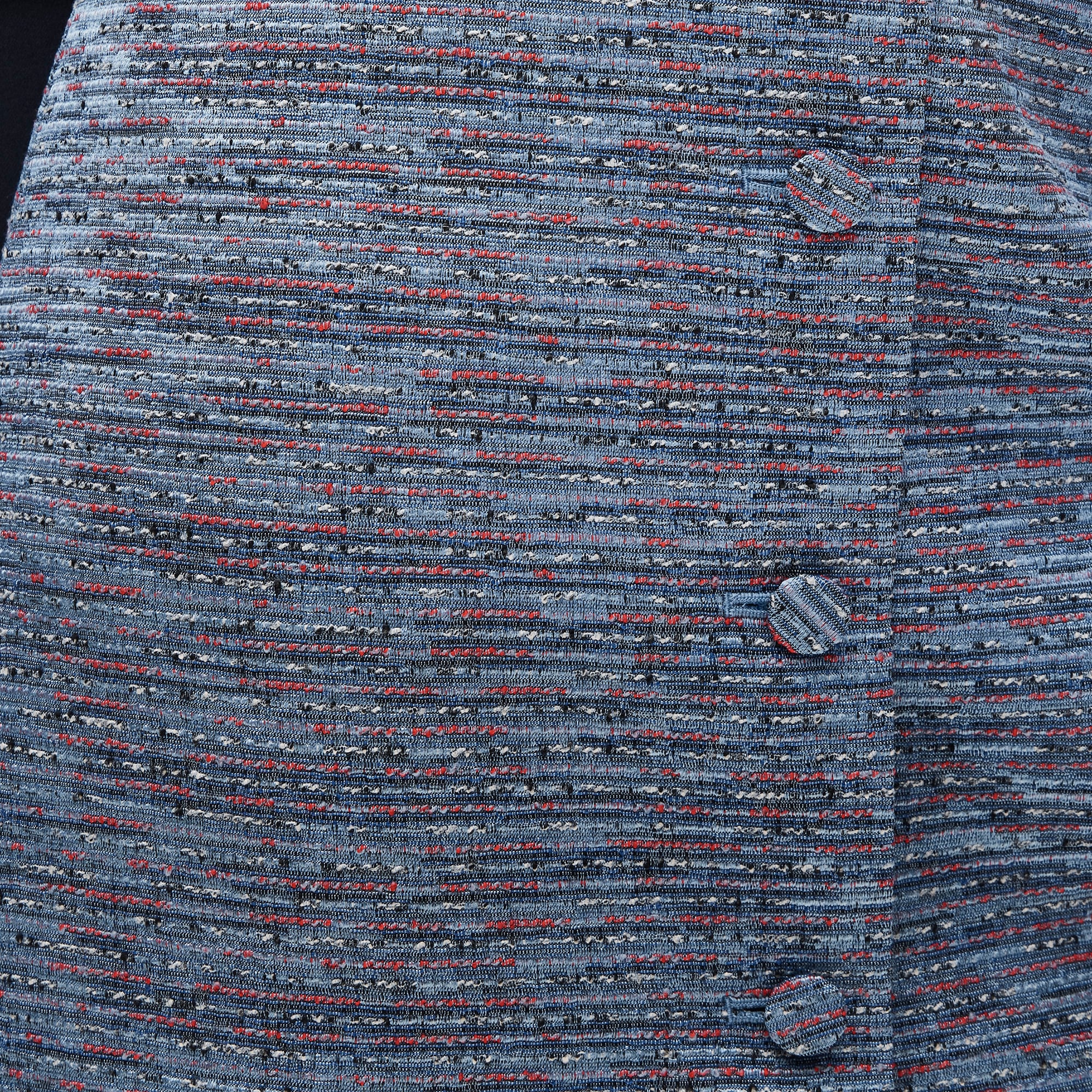 Fairfax button-front mini skirt in tweed - image 4