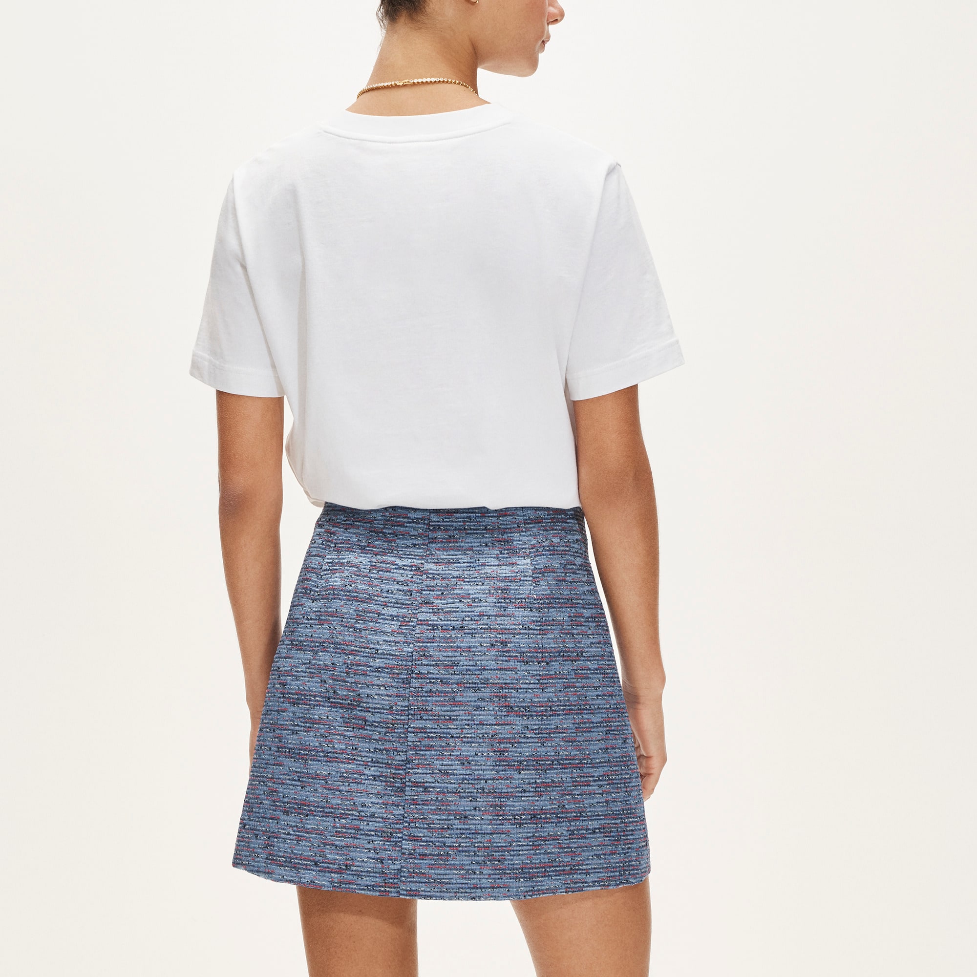 Fairfax button-front mini skirt in tweed - image 5
