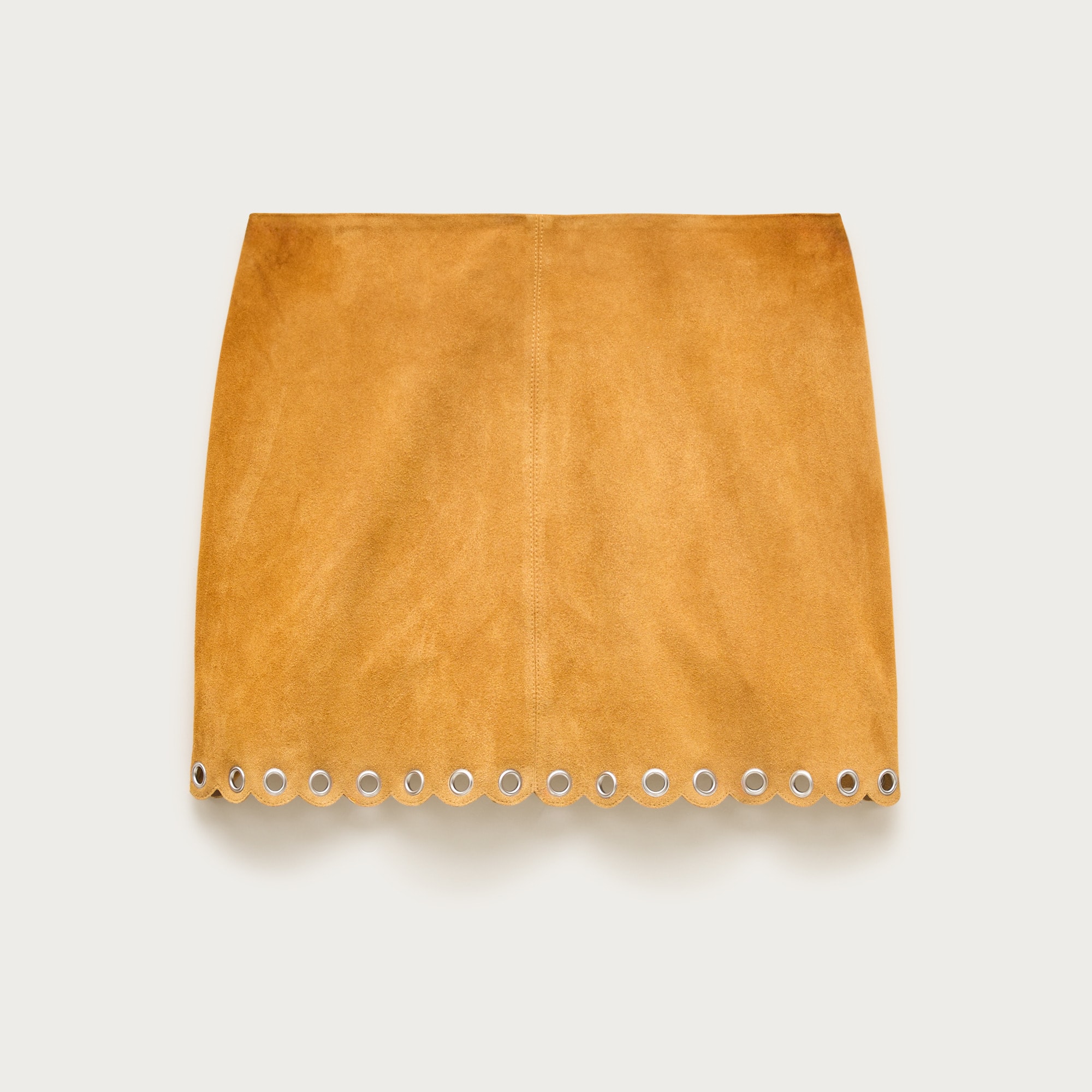 womens Collection Fairfax scalloped mini skirt in suede