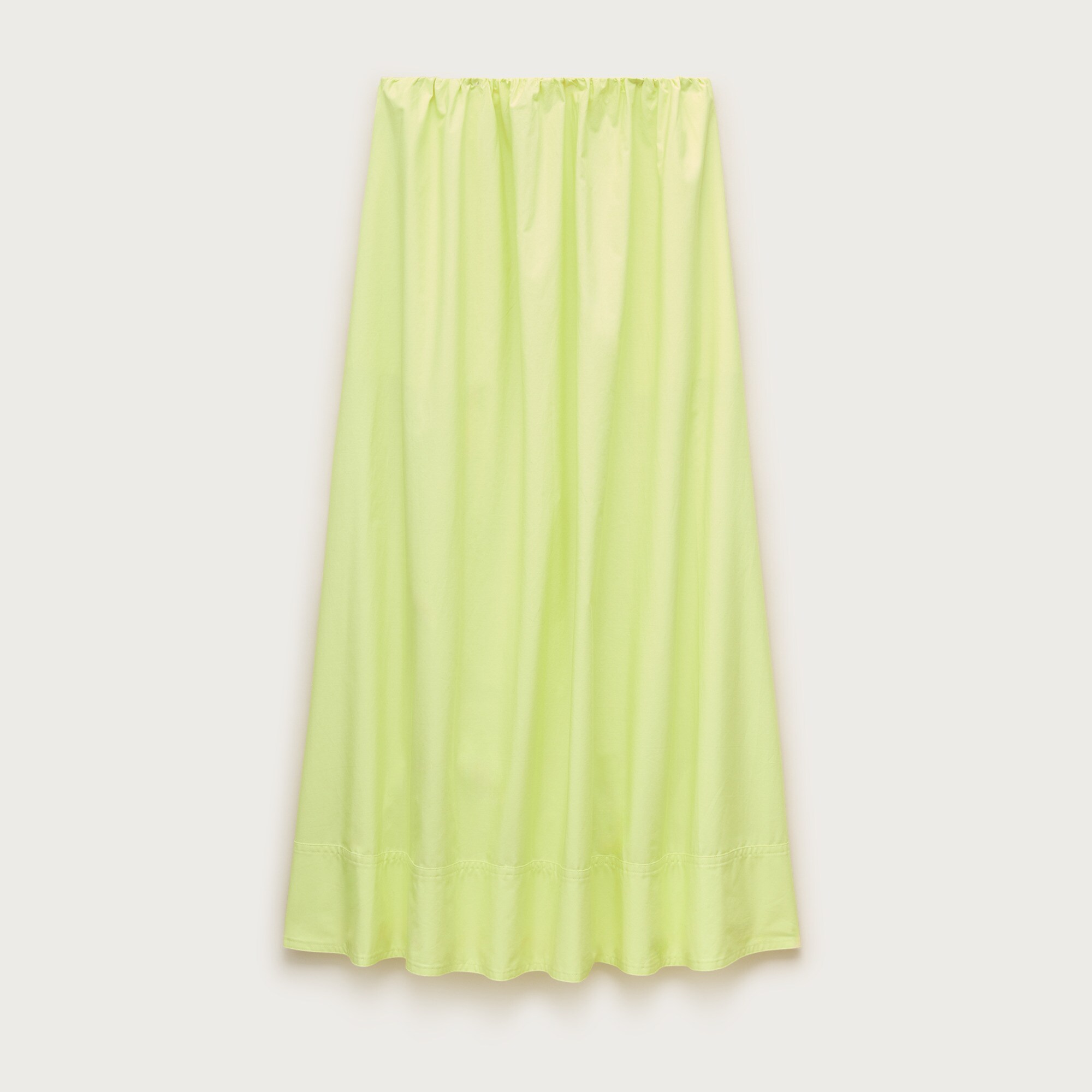 Pull-on midi skirt in cotton poplin