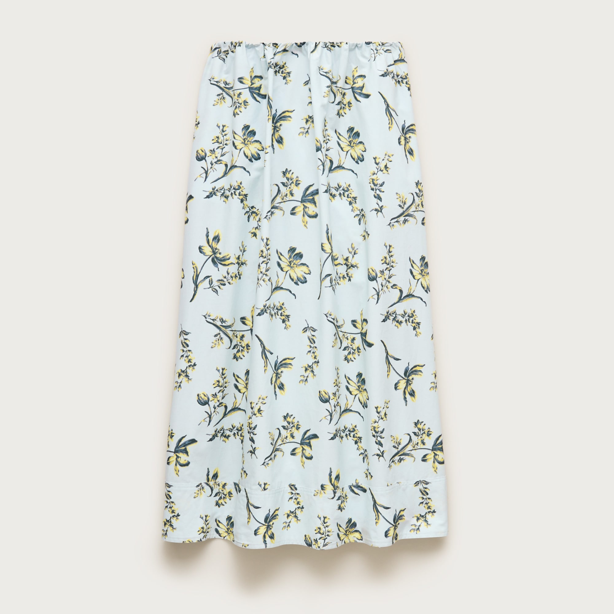 Pull-on midi skirt in lotus print from J.Crew - $138
