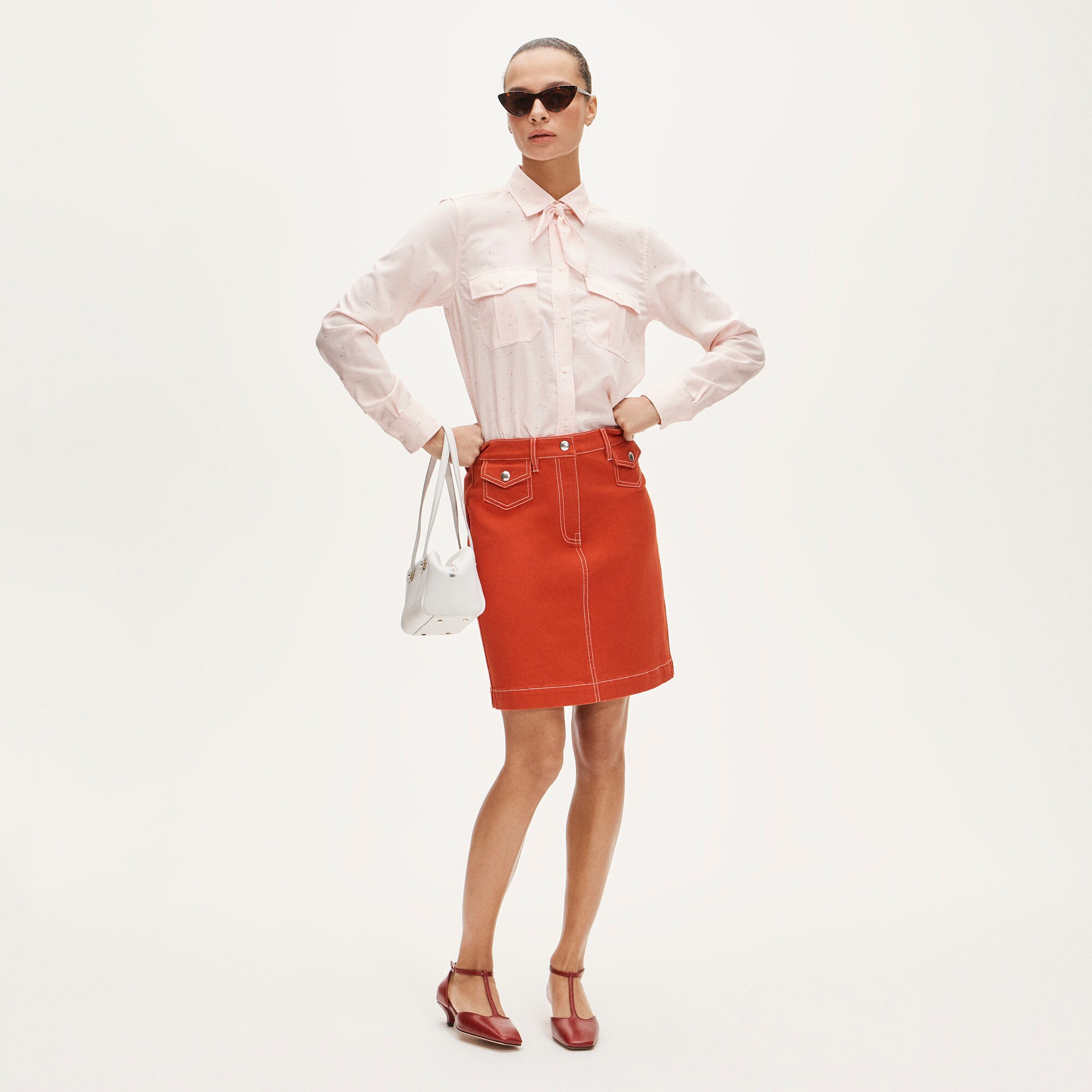  Utility-pocket pencil skirt