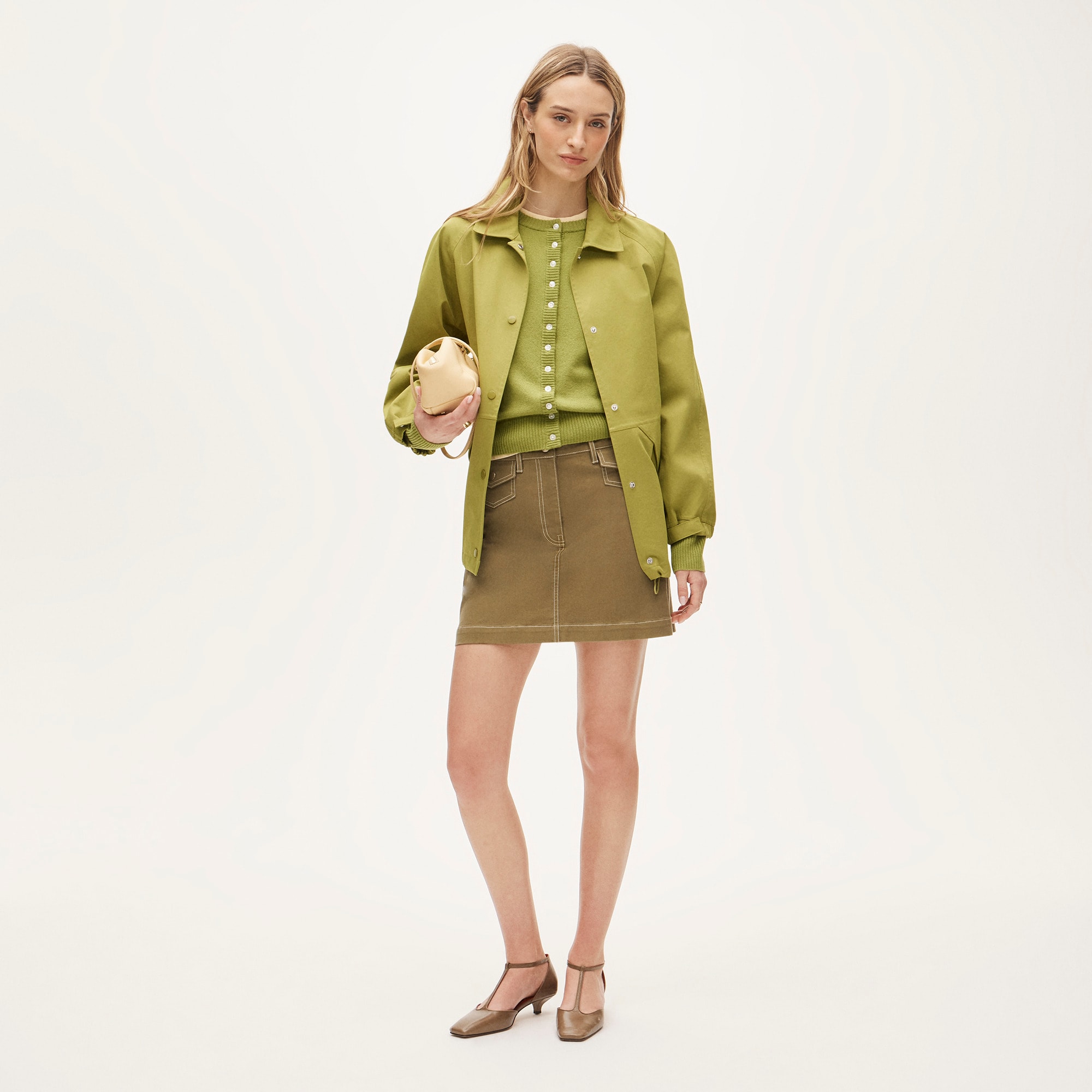 Utility-pocket mini skirt