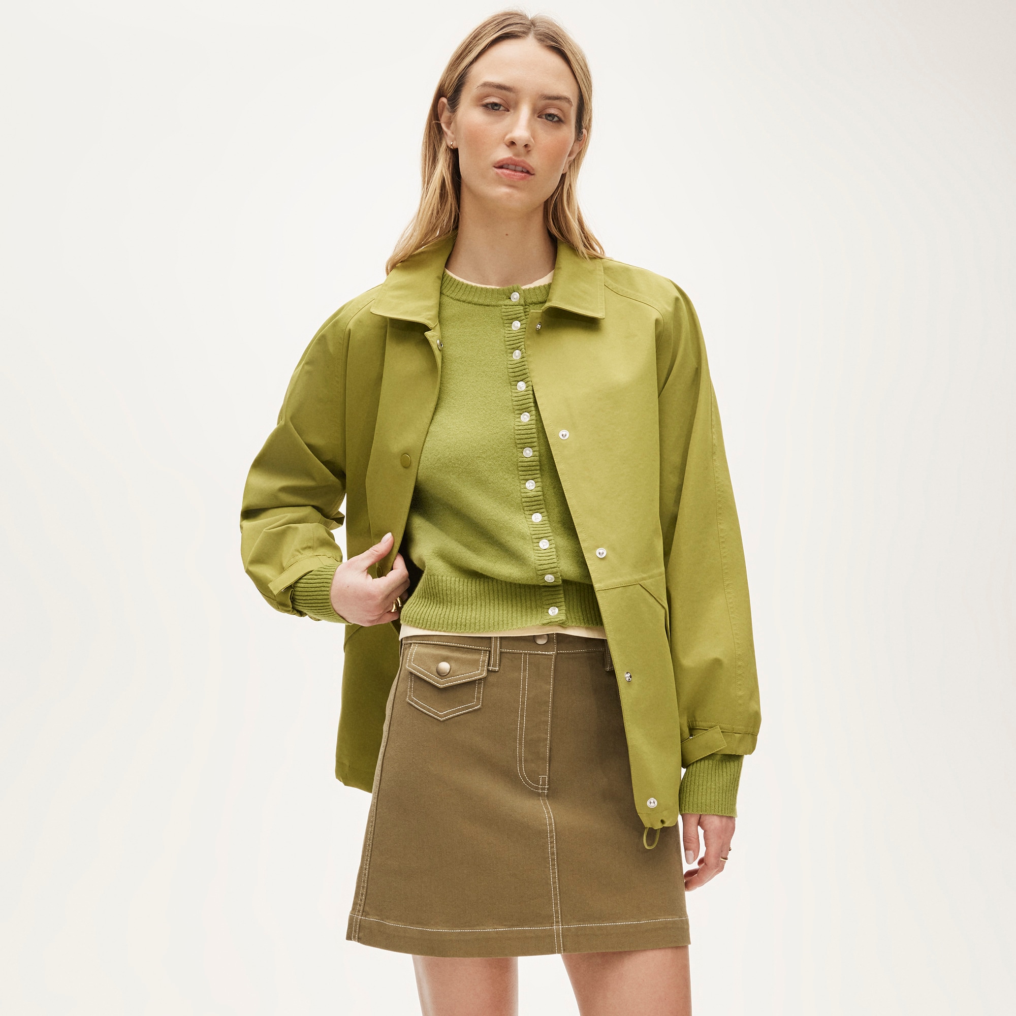 Utility-pocket mini skirt