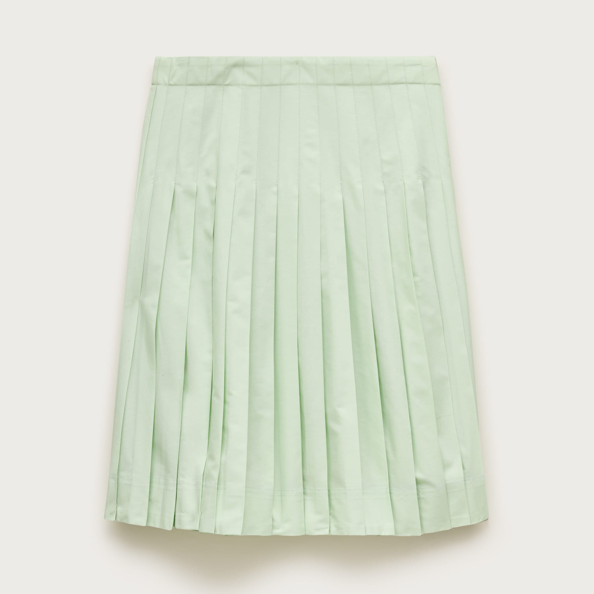 Pleated skirt in cotton poplin
