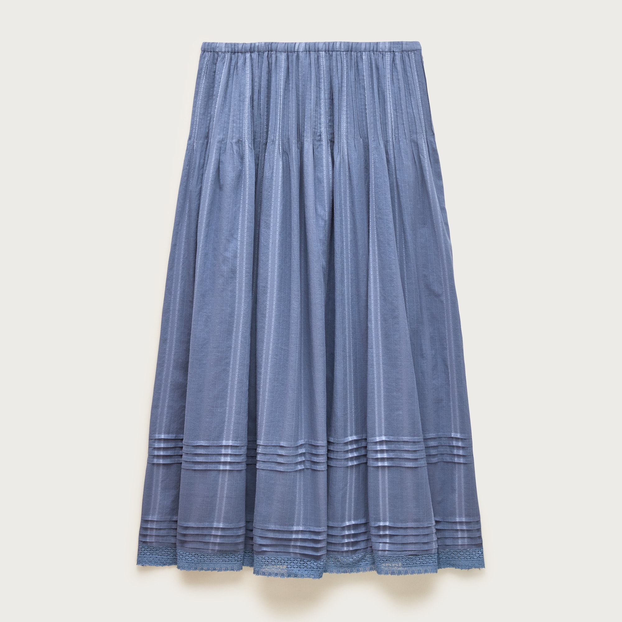 Midi skirt in embroidered dobby