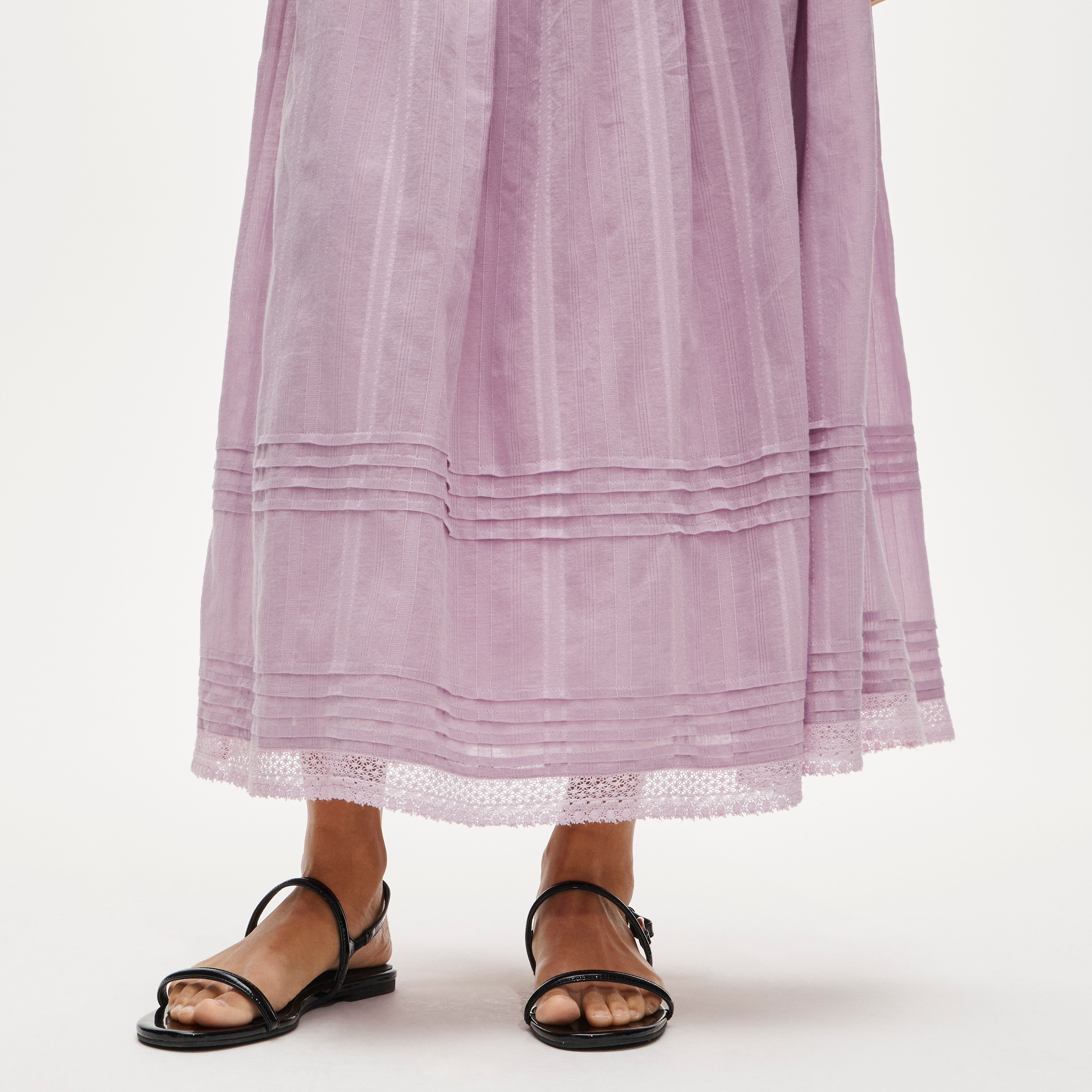 Midi skirt in embroidered dobby - image 3