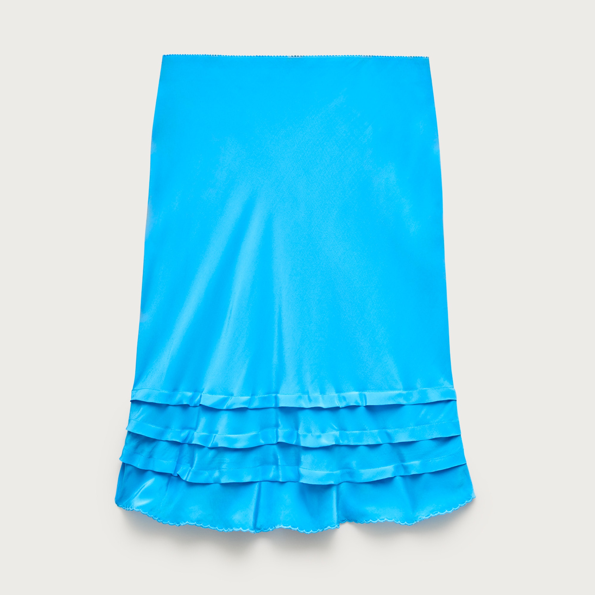 Ruffle-trim slip skirt in crepe de chine from J.Crew - $128