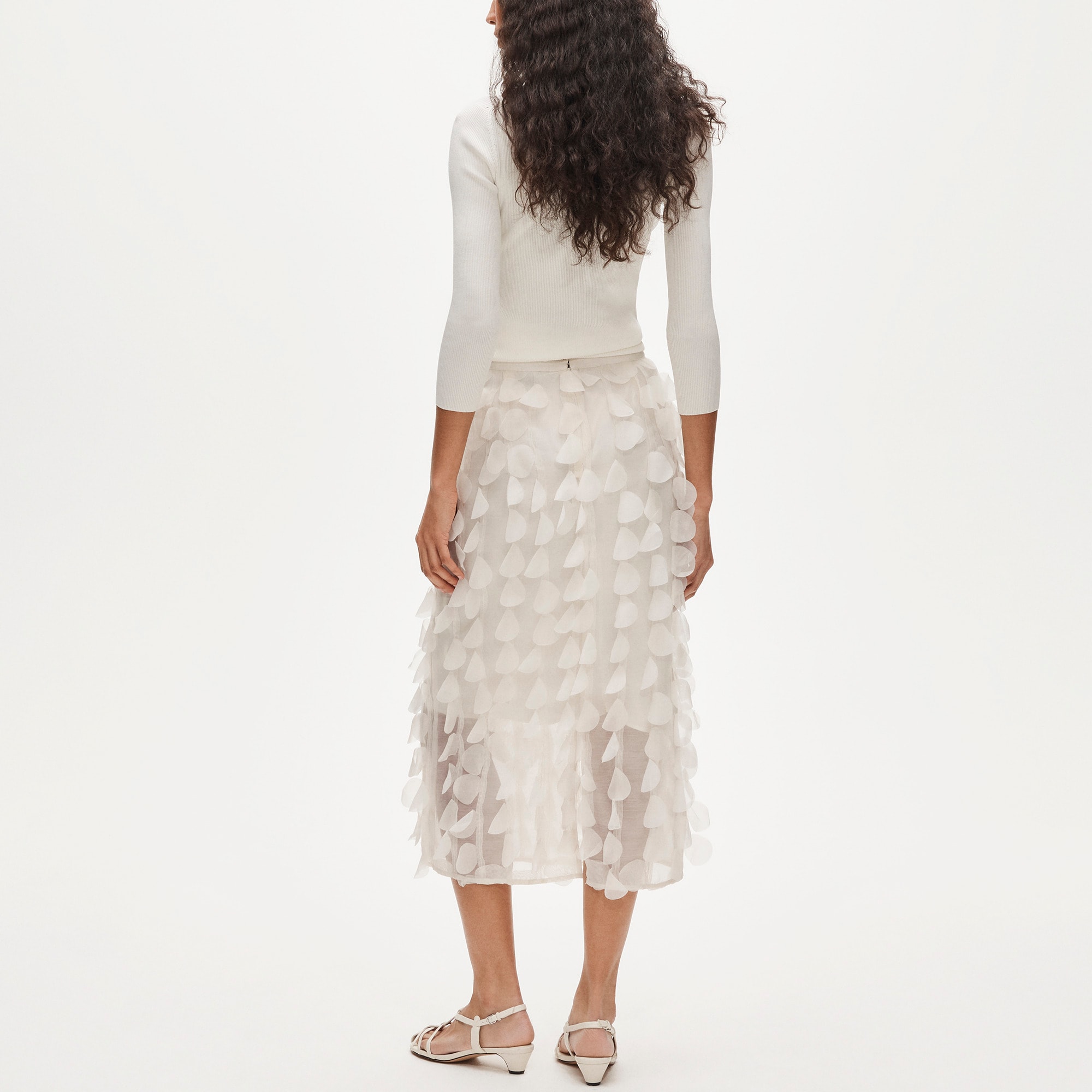 Collection circle-detail slip skirt
