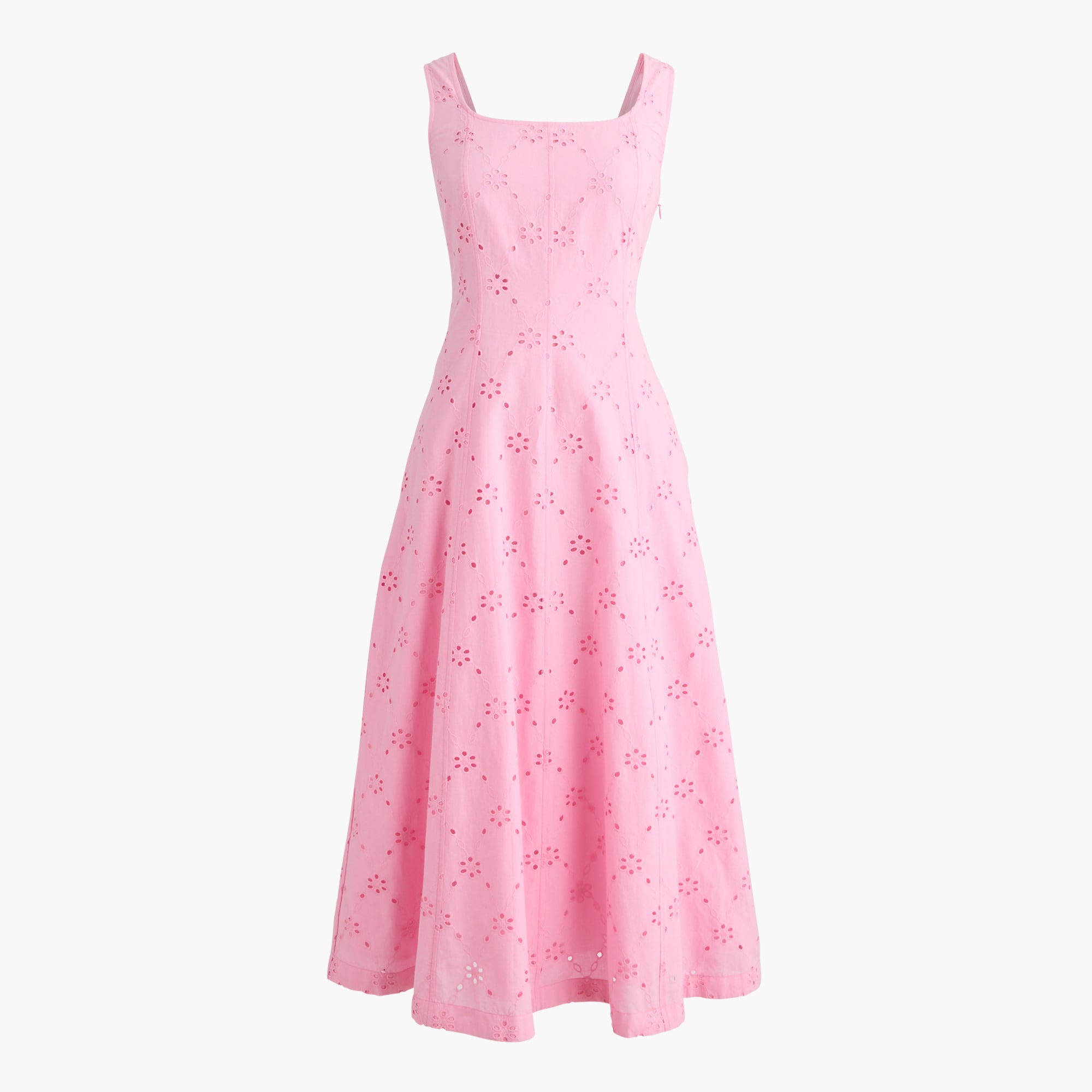 eyelet embroidered midi dress for women