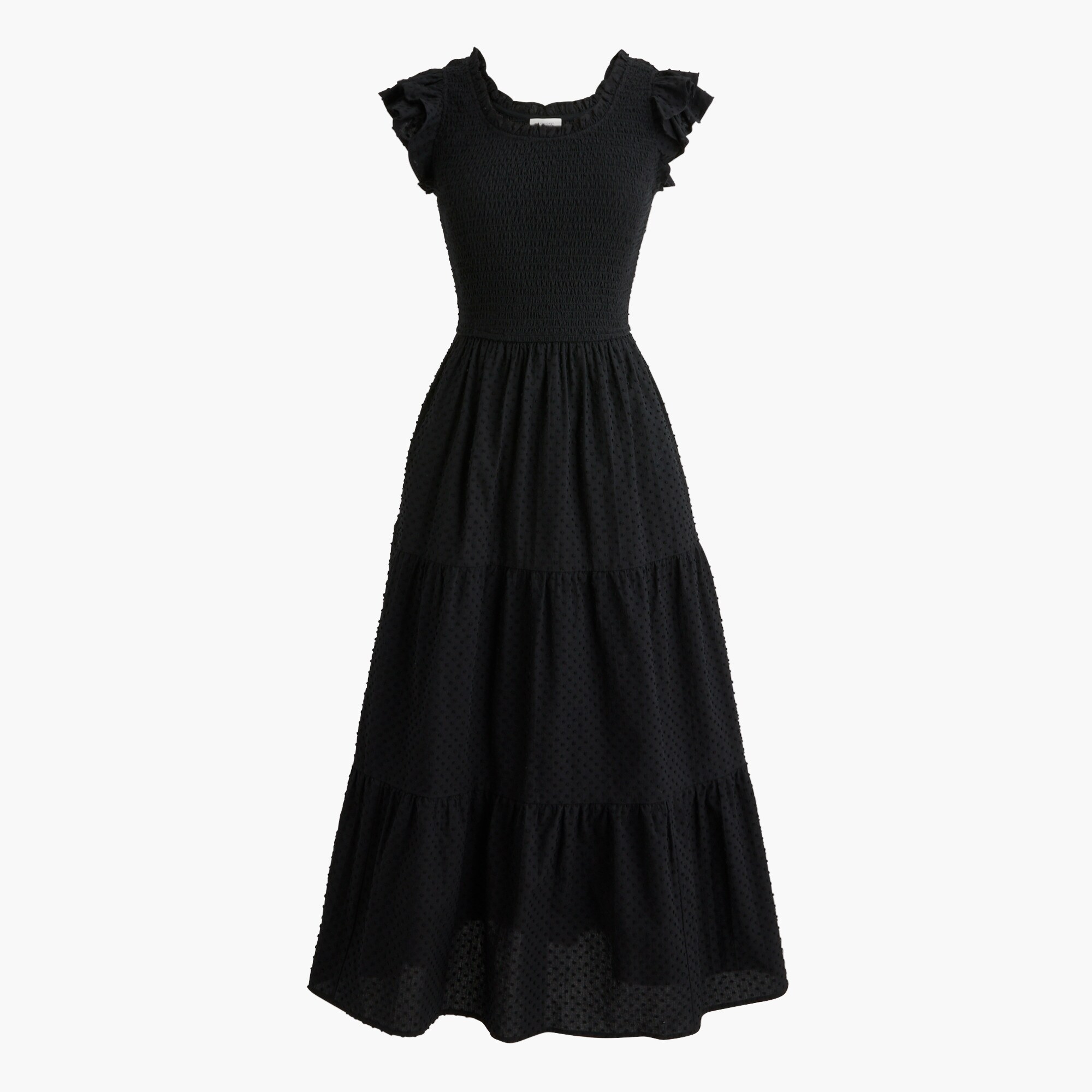 cece clip dot flutter sleeve midi dress CeCe Women's Floral Clip-Dot Flutter-Sleeve Dress