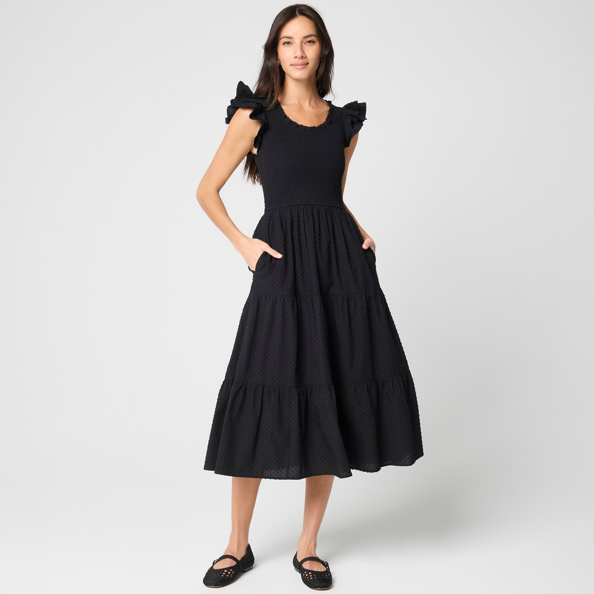 flutter sleeve midi dress formal Petal & Pup Women's Nova Flutter Sleeve Midi Dress main image 1
