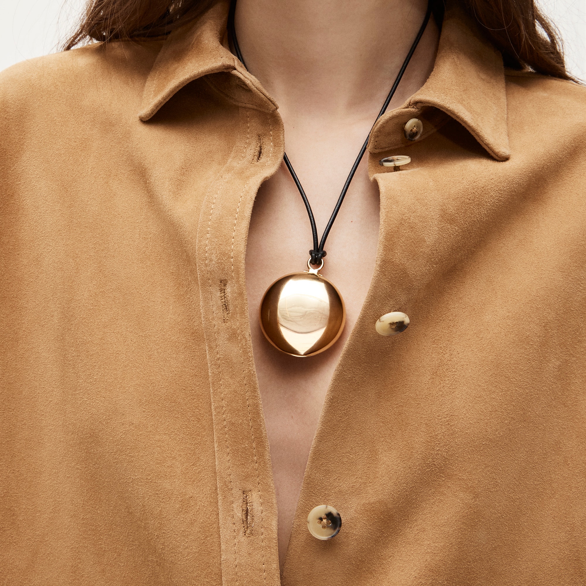 Oversized suede shirt - image 4
