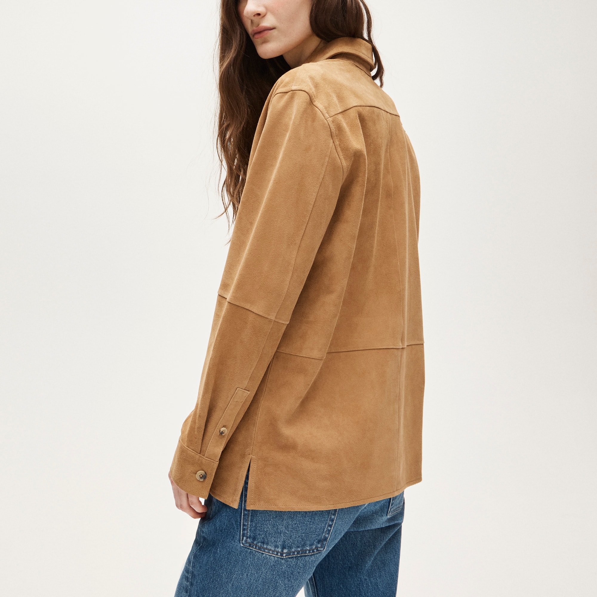 Oversized suede shirt