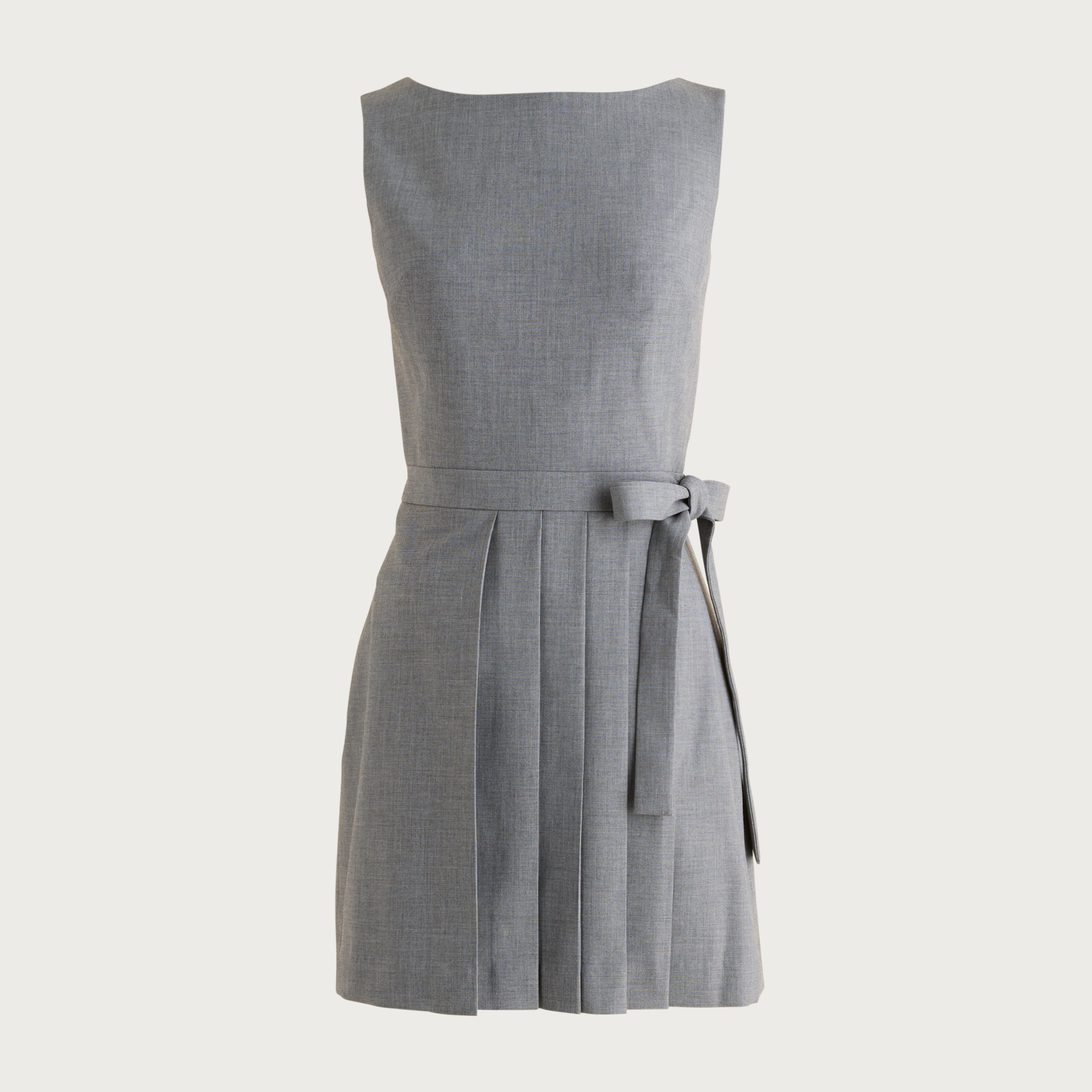 Pleated mini dress with tie detail