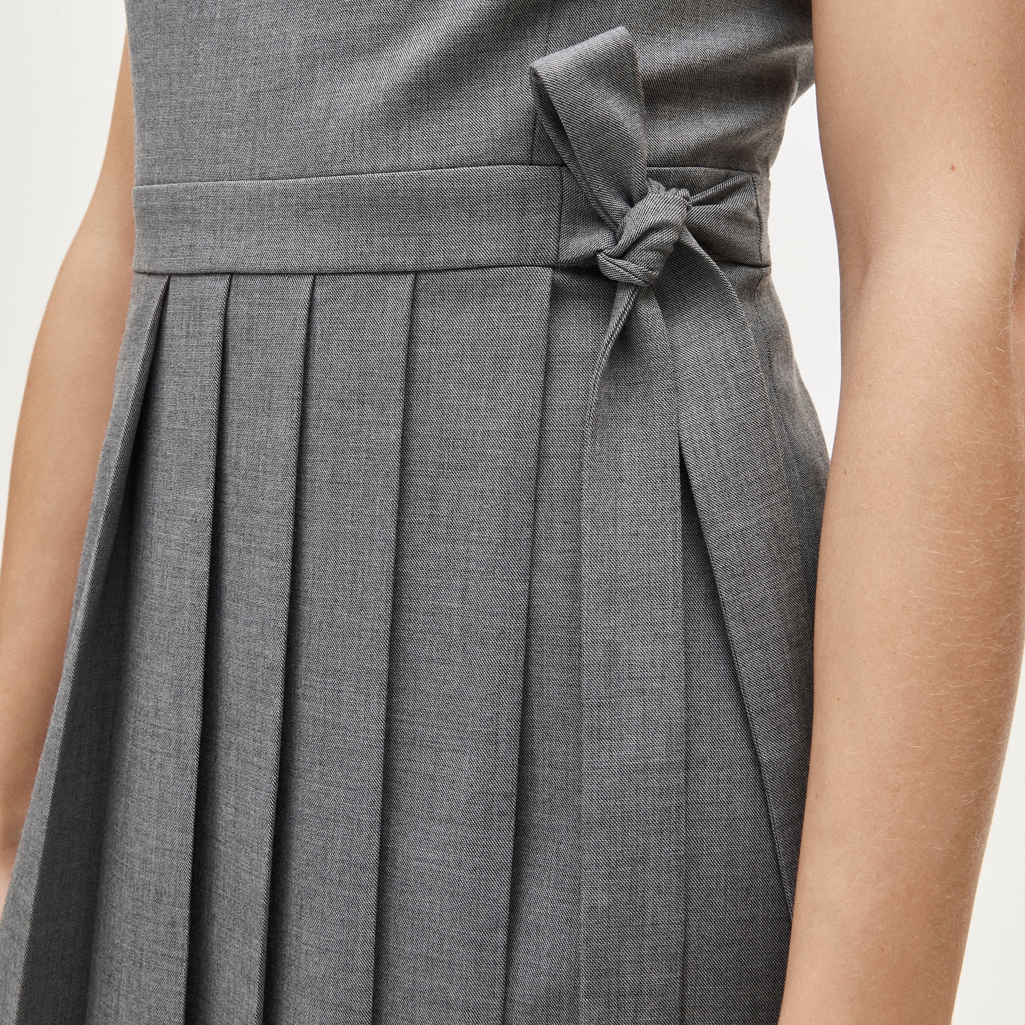 Pleated Mini Dress With Tie Detail For Women | J.Crew