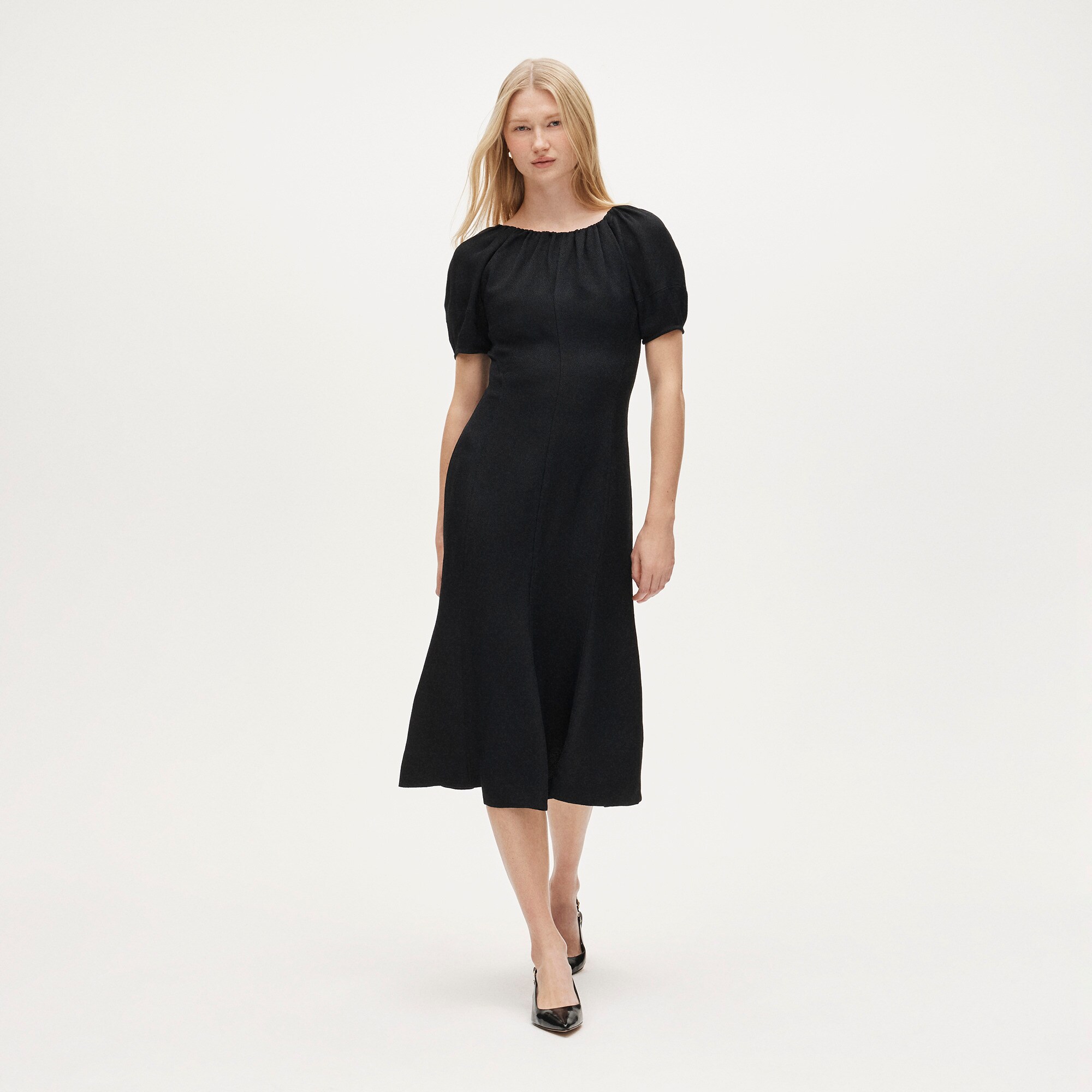 Midi dress in bouclé