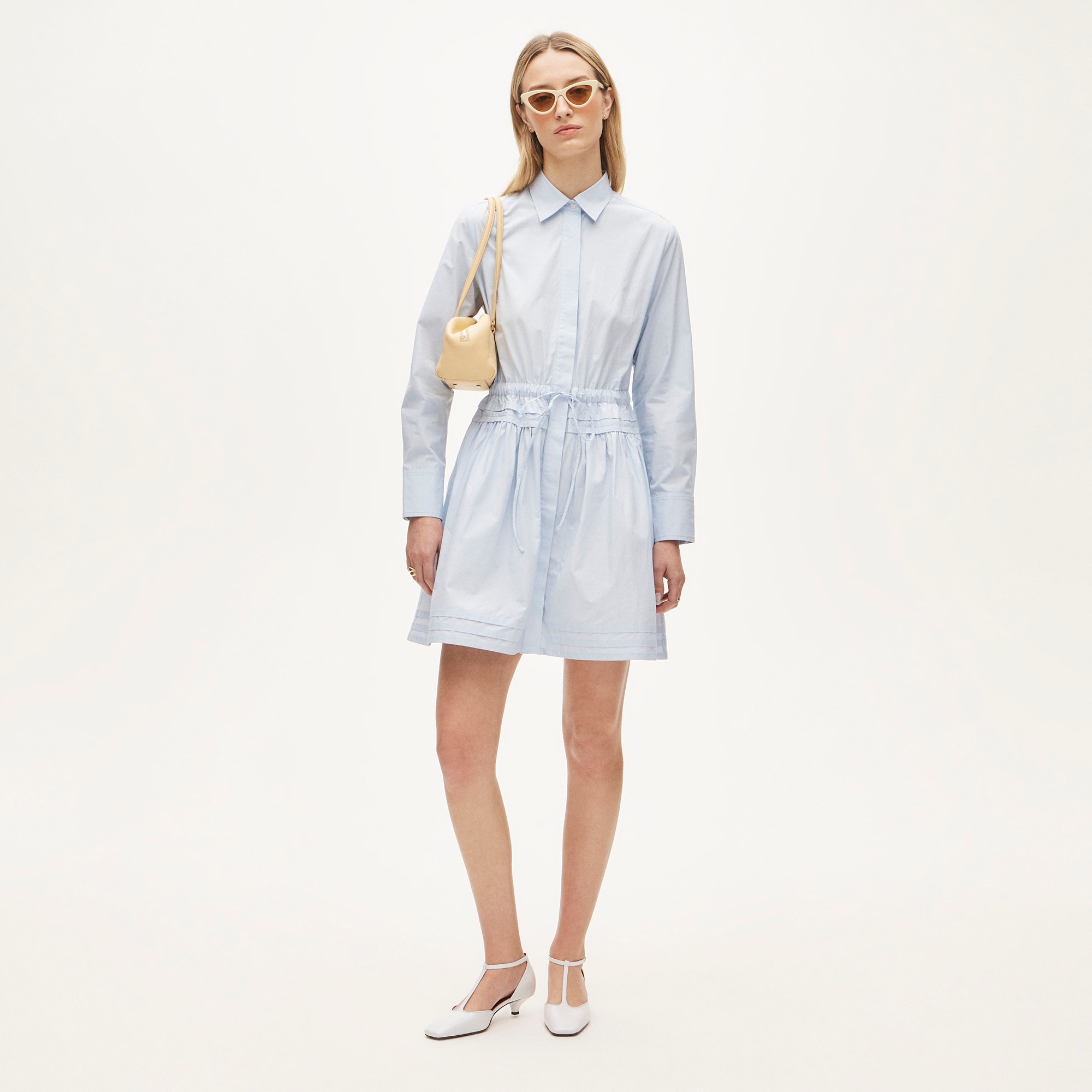 Elena mini shirt-dress in cotton poplin - image 2