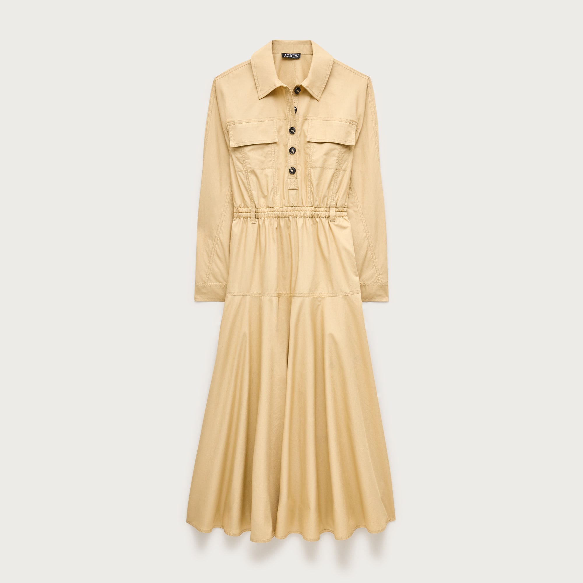 Trench shirt-dress in cotton poplin
