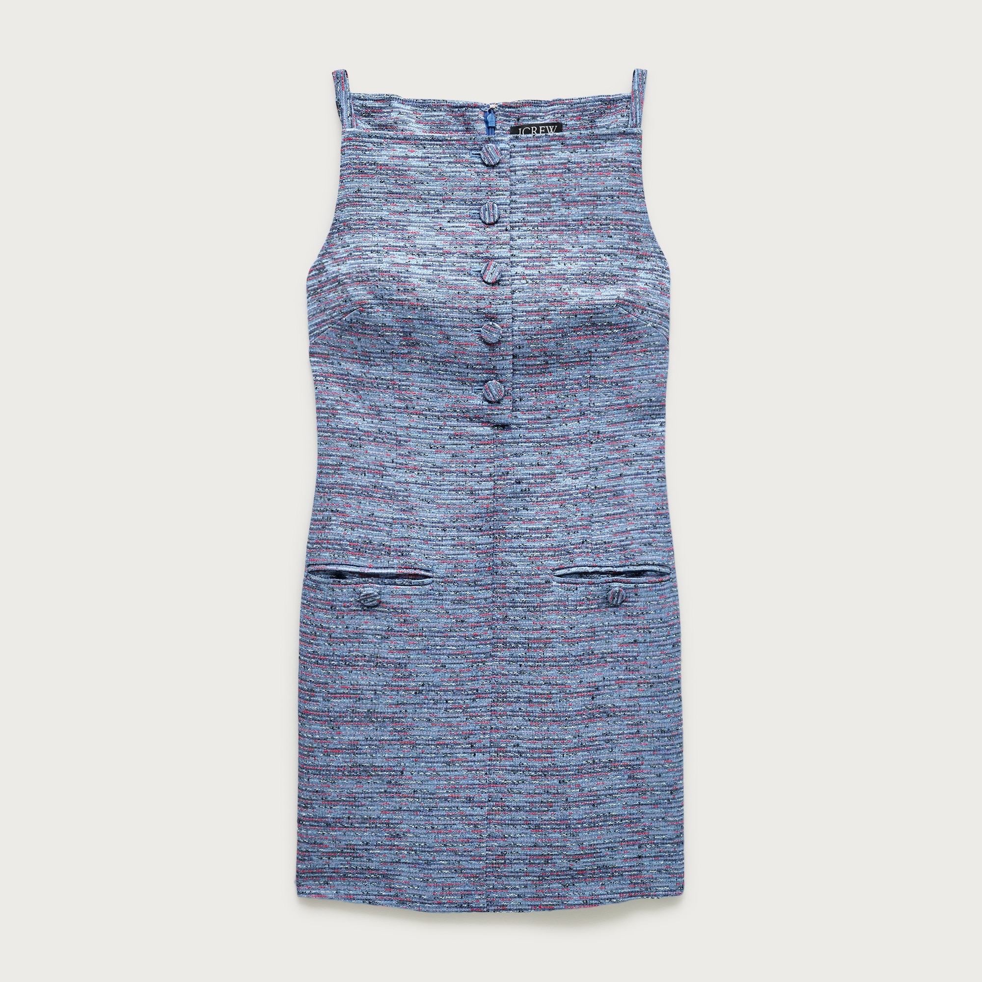 Mini sheath dress in tweed