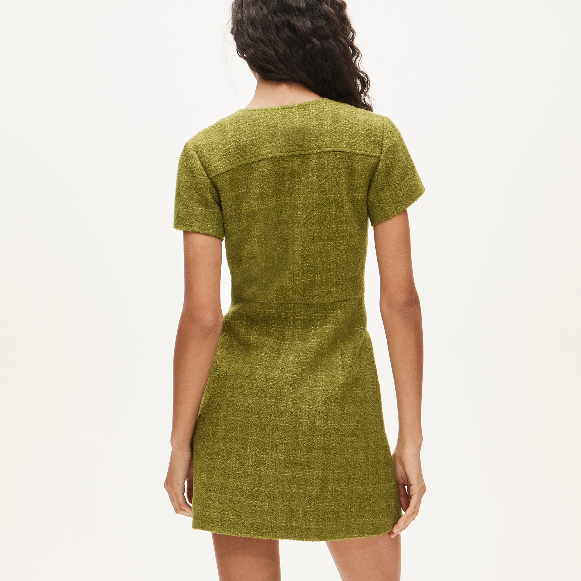 j crew pink tweed dress J.Crew A-line Dress With Flap Pockets In Tweed in Pink