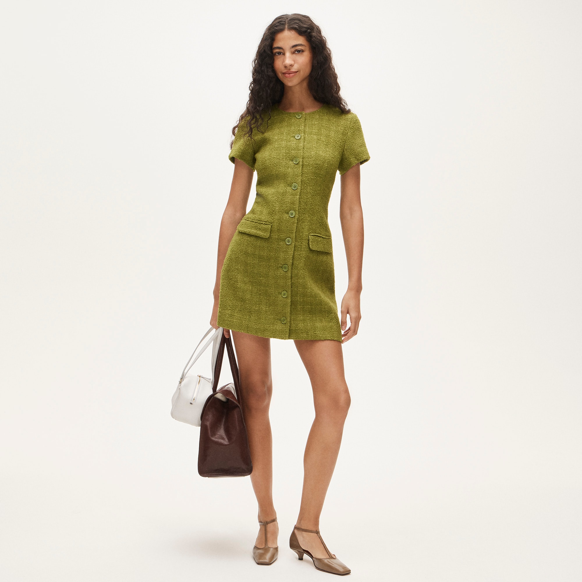 womens Parc dress in boucl&eacute; tweed