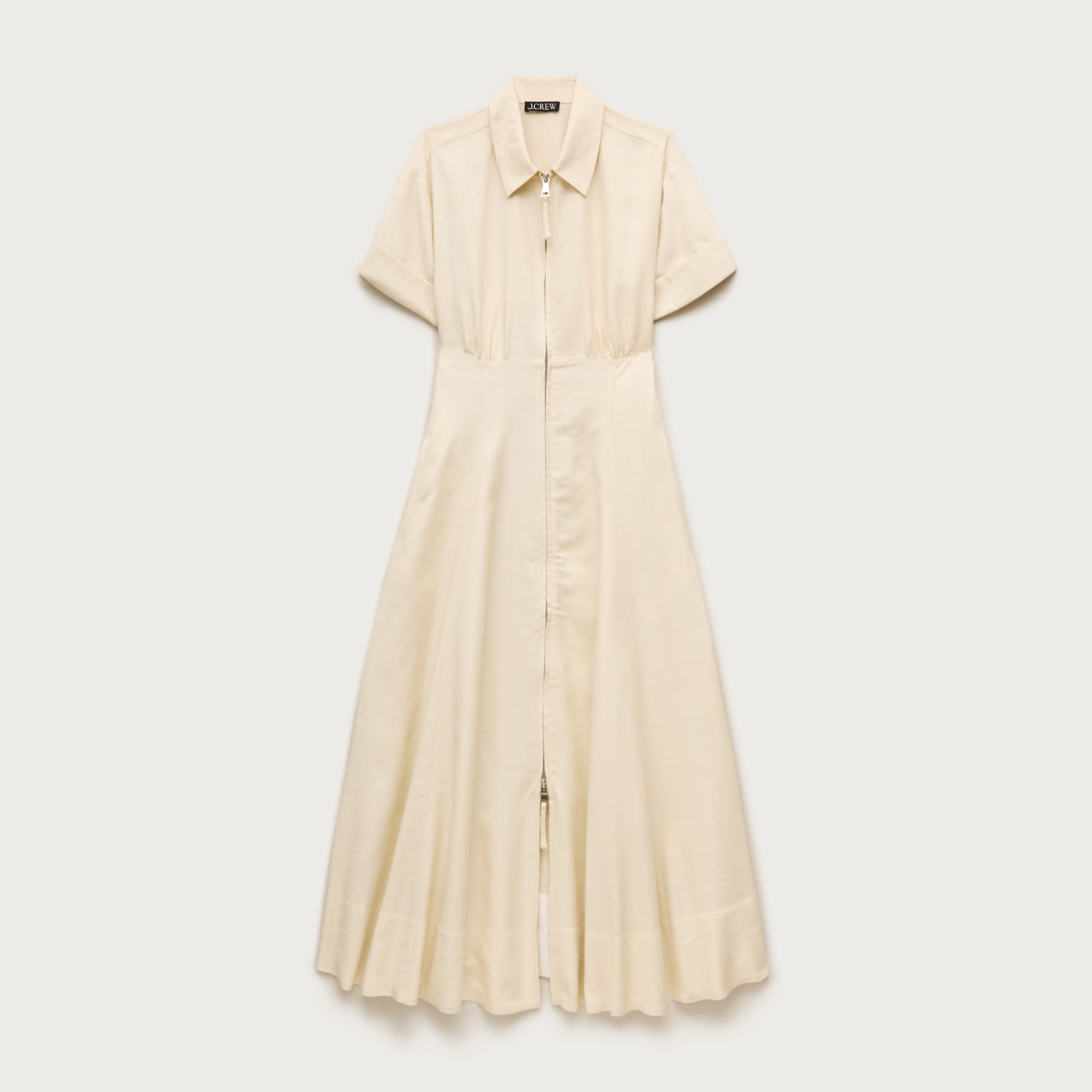 j crew long linen shirt dress Tunic Shirt-dress In Linen For Women