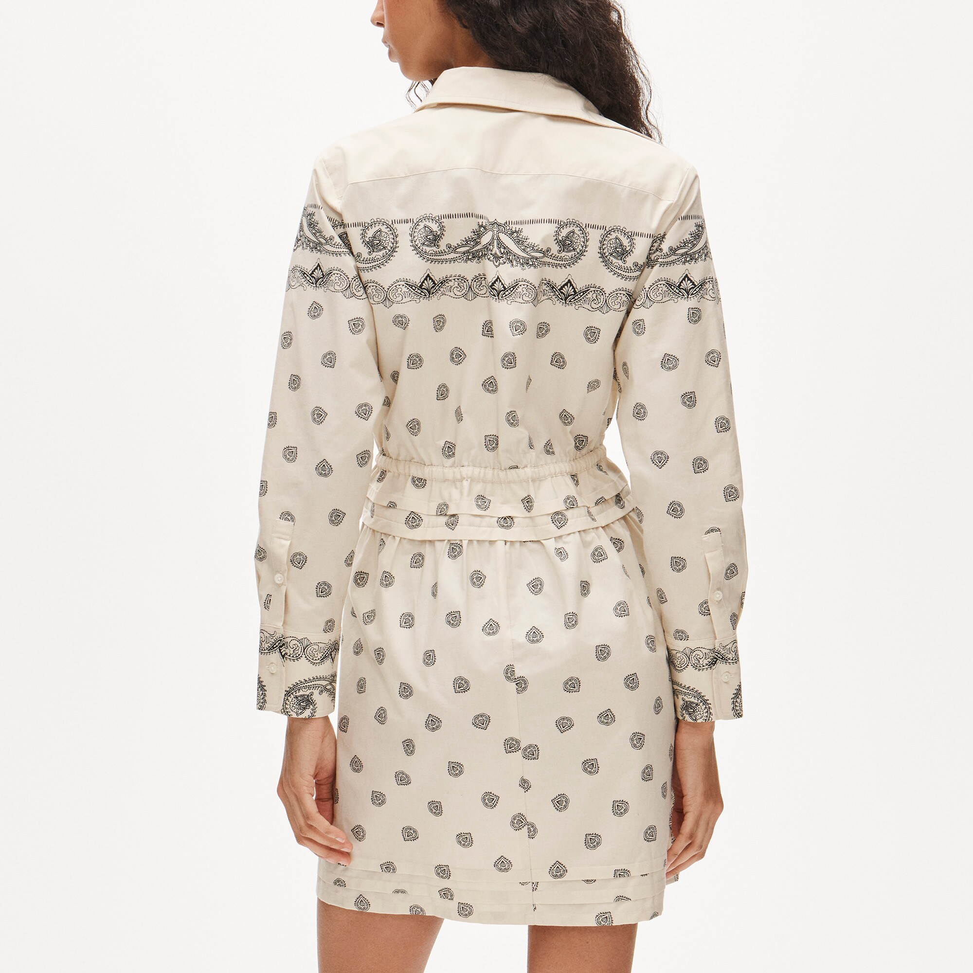 Elena mini shirt-dress in bandana-print cotton poplin