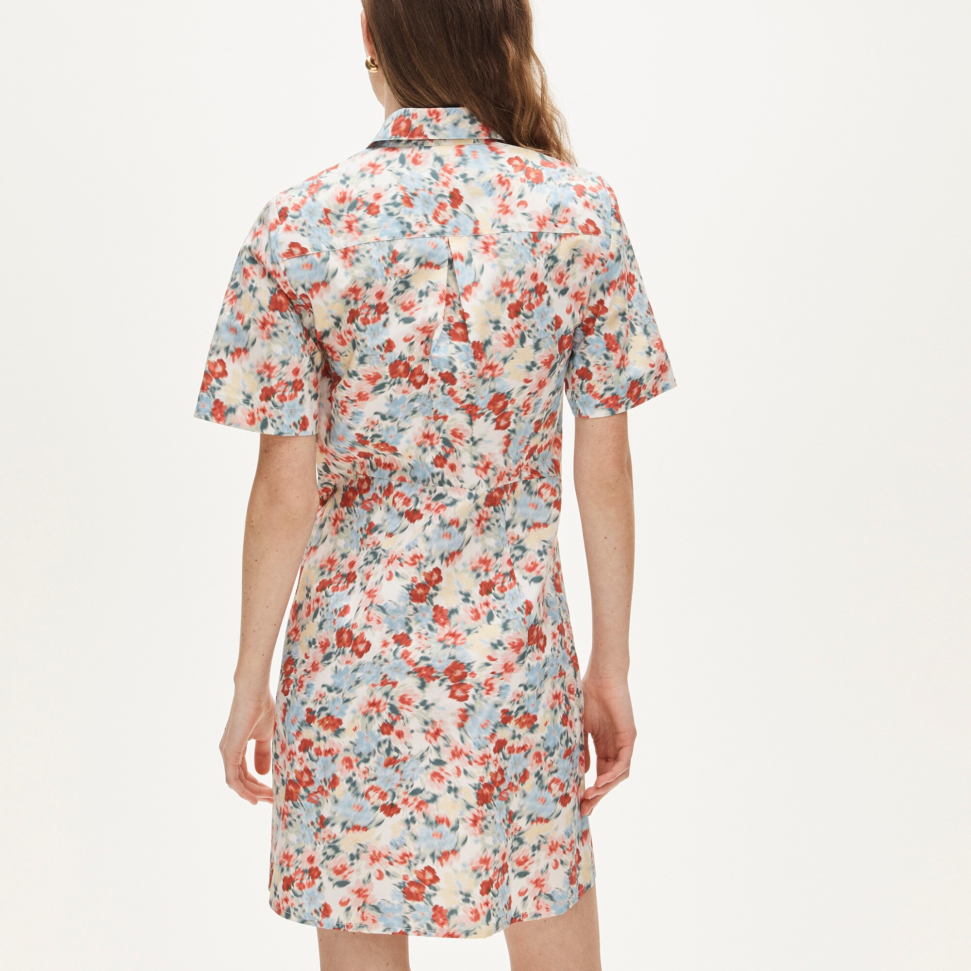 Utility shirt-dress in floral print