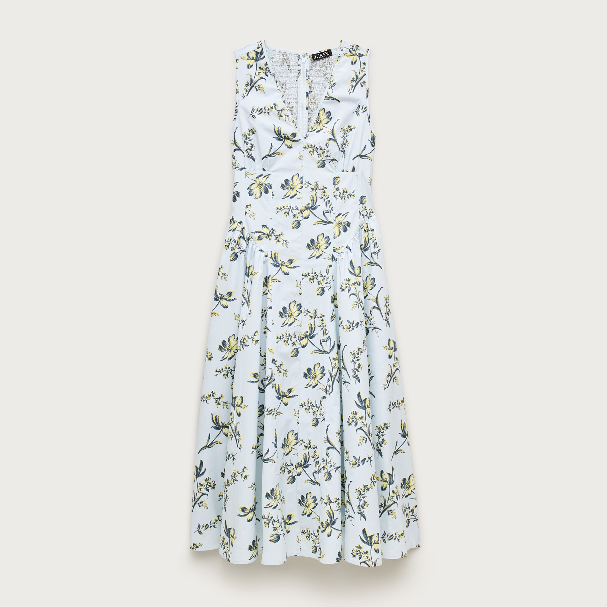 Lace Dress In Floral-print Viscose Twill For Women | J.Crew