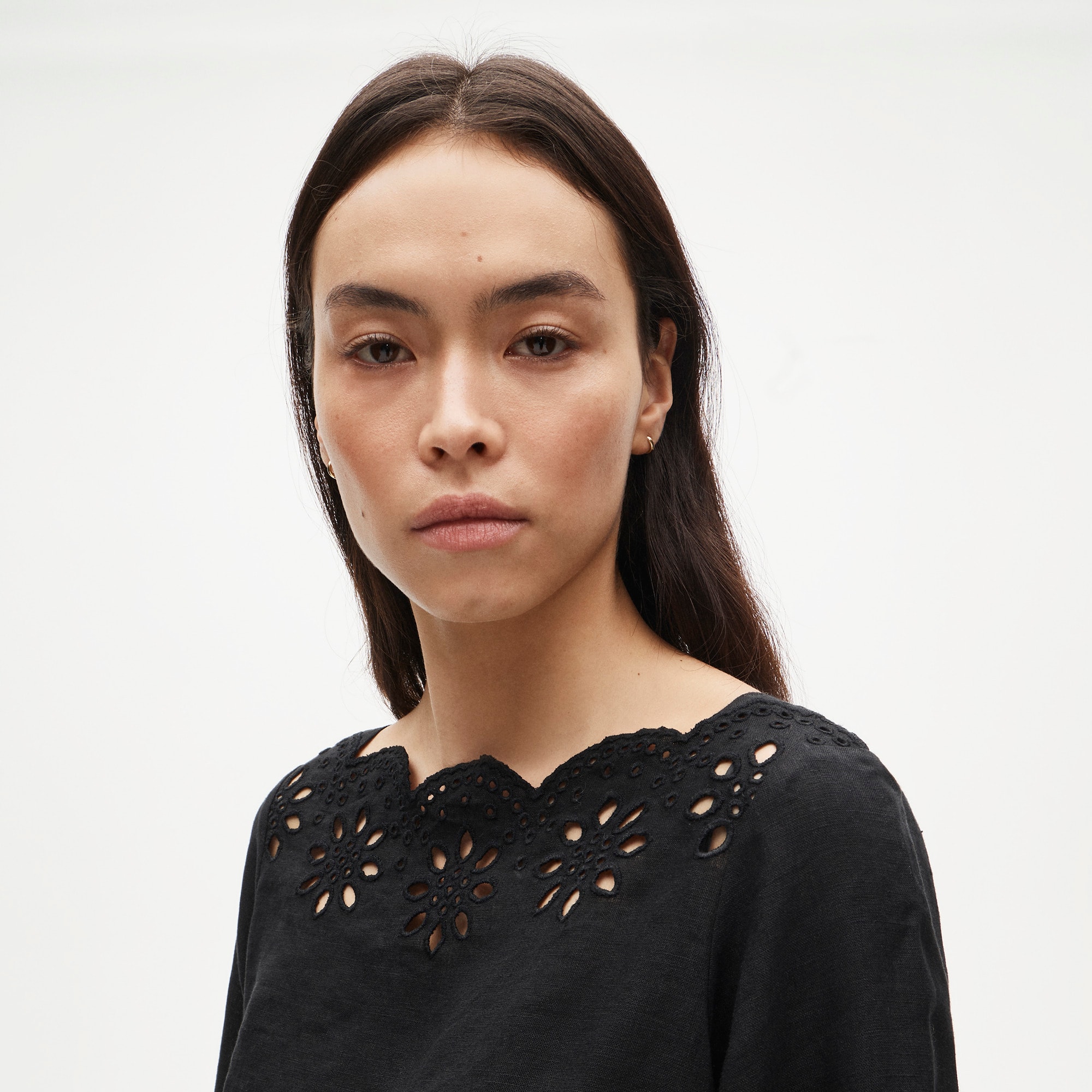 J.Crew Women's Scallop-trim eyelet popover dress (Size X-Small)