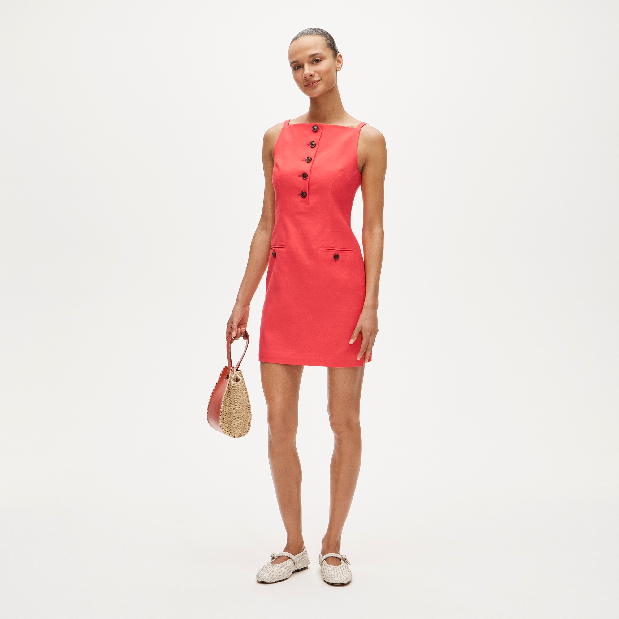 Mini sheath dress in Gramercy linen blend - image 2
