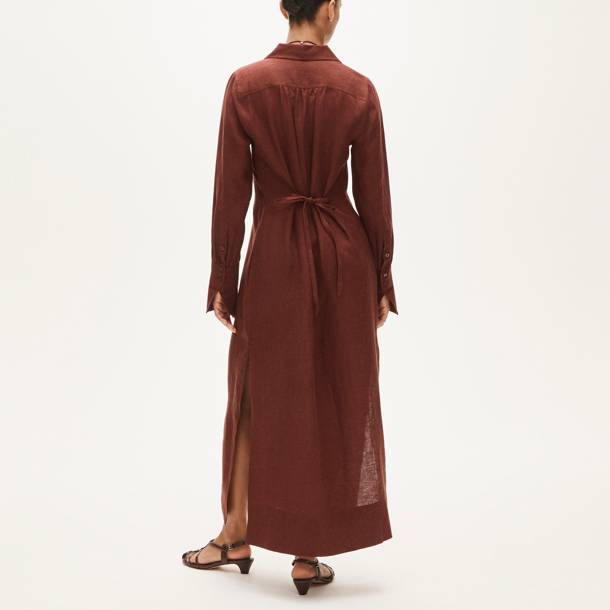 burgundy dress long sleeve knee length ASTR the Label | Glenda V-neck Maxi Sweater in Dark Brown member:54744913641640:9600 Its rich burgundy color Color:Emerald Green Perriott Harlequin Clown Costume