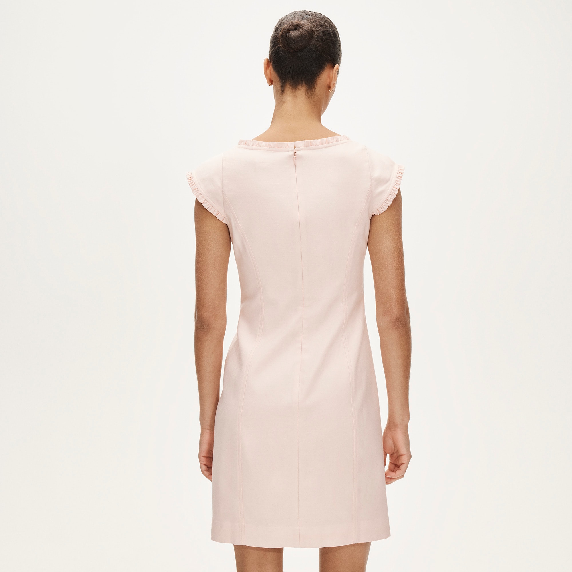 Ruffle-trim dress in Gramercy linen blend - image 4