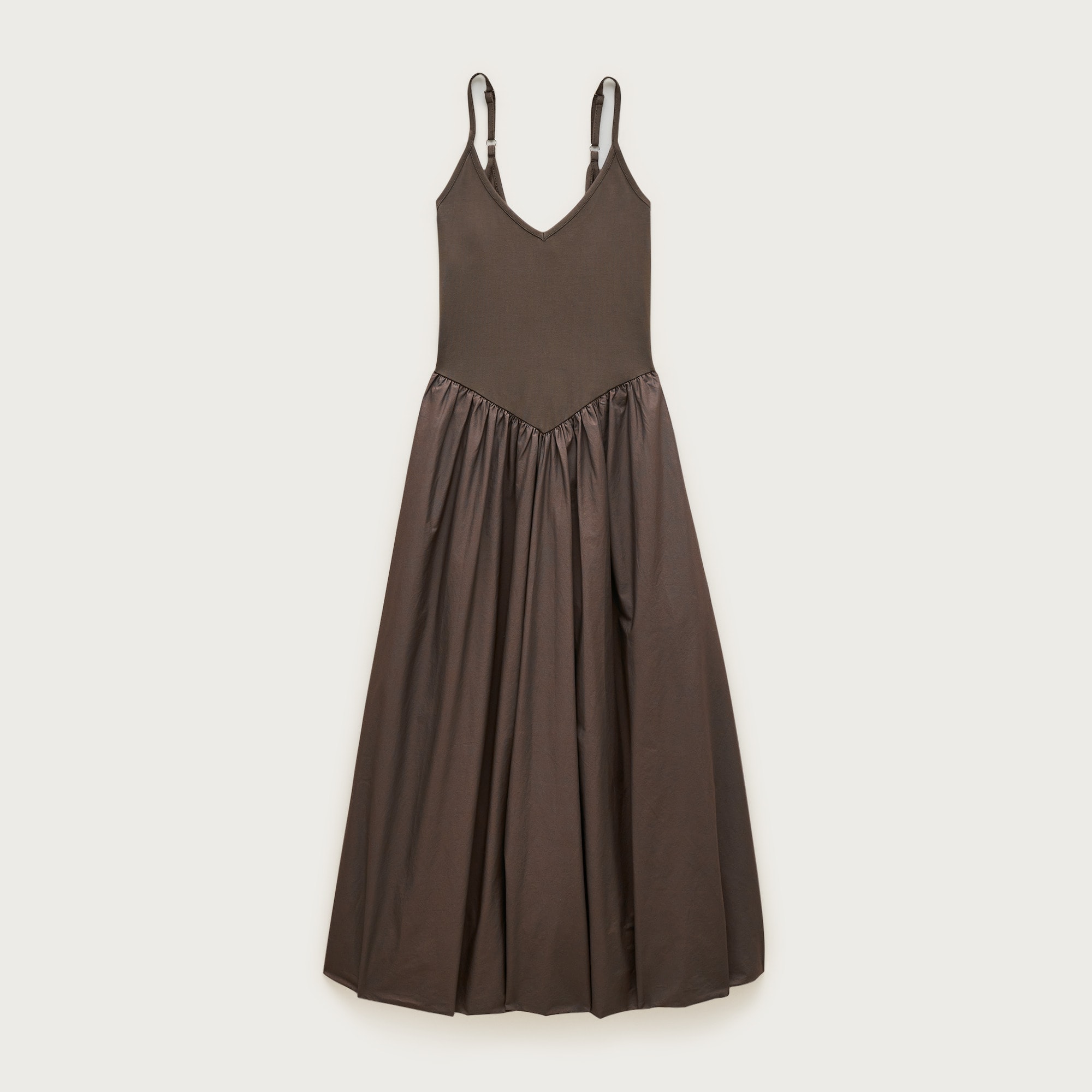 Basque-waist mixy dress