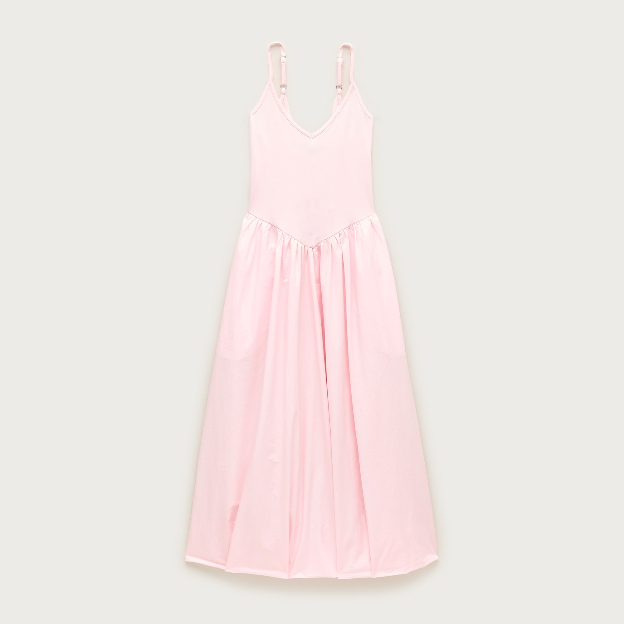 Basque-waist mixy dress