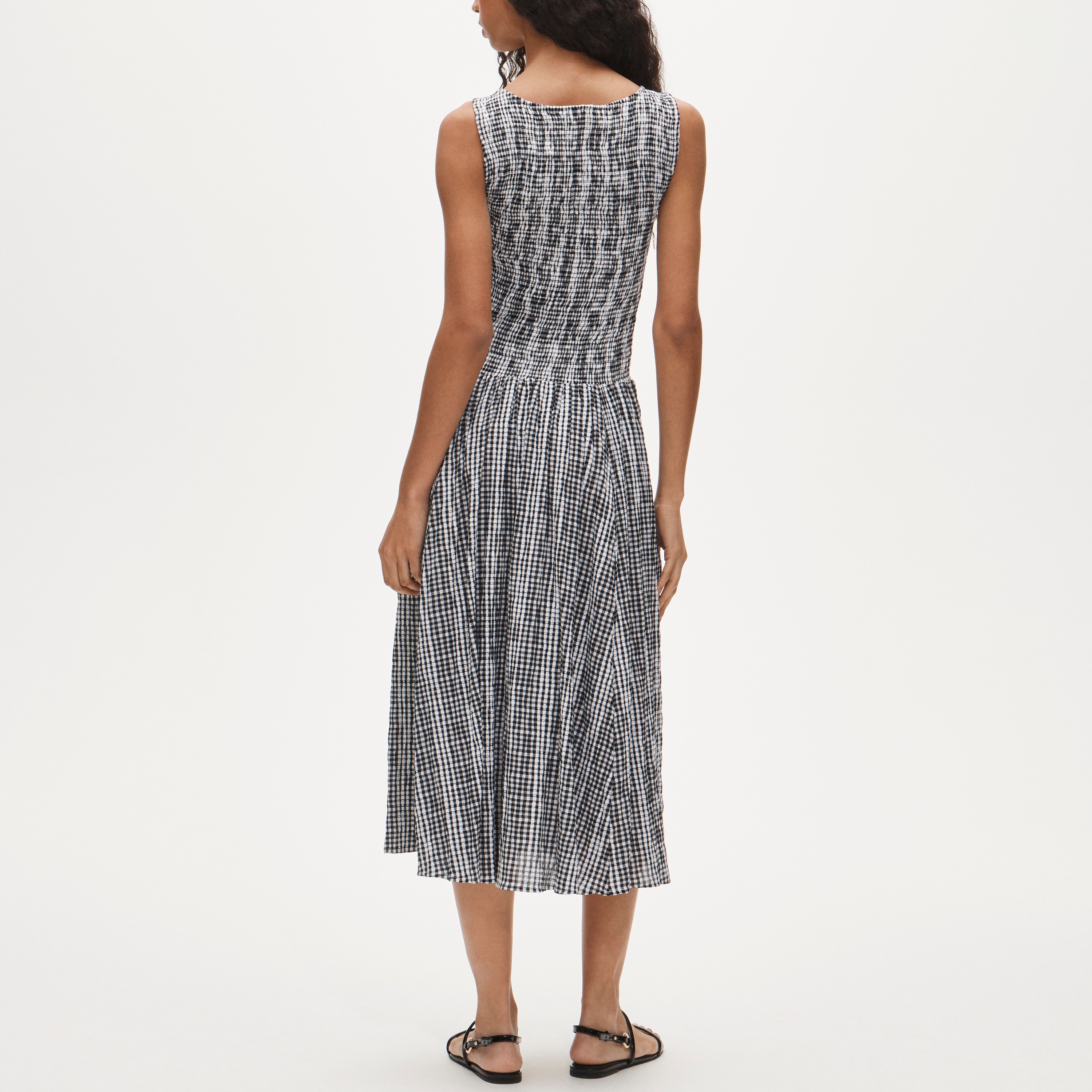 Lina midi dress in gingham