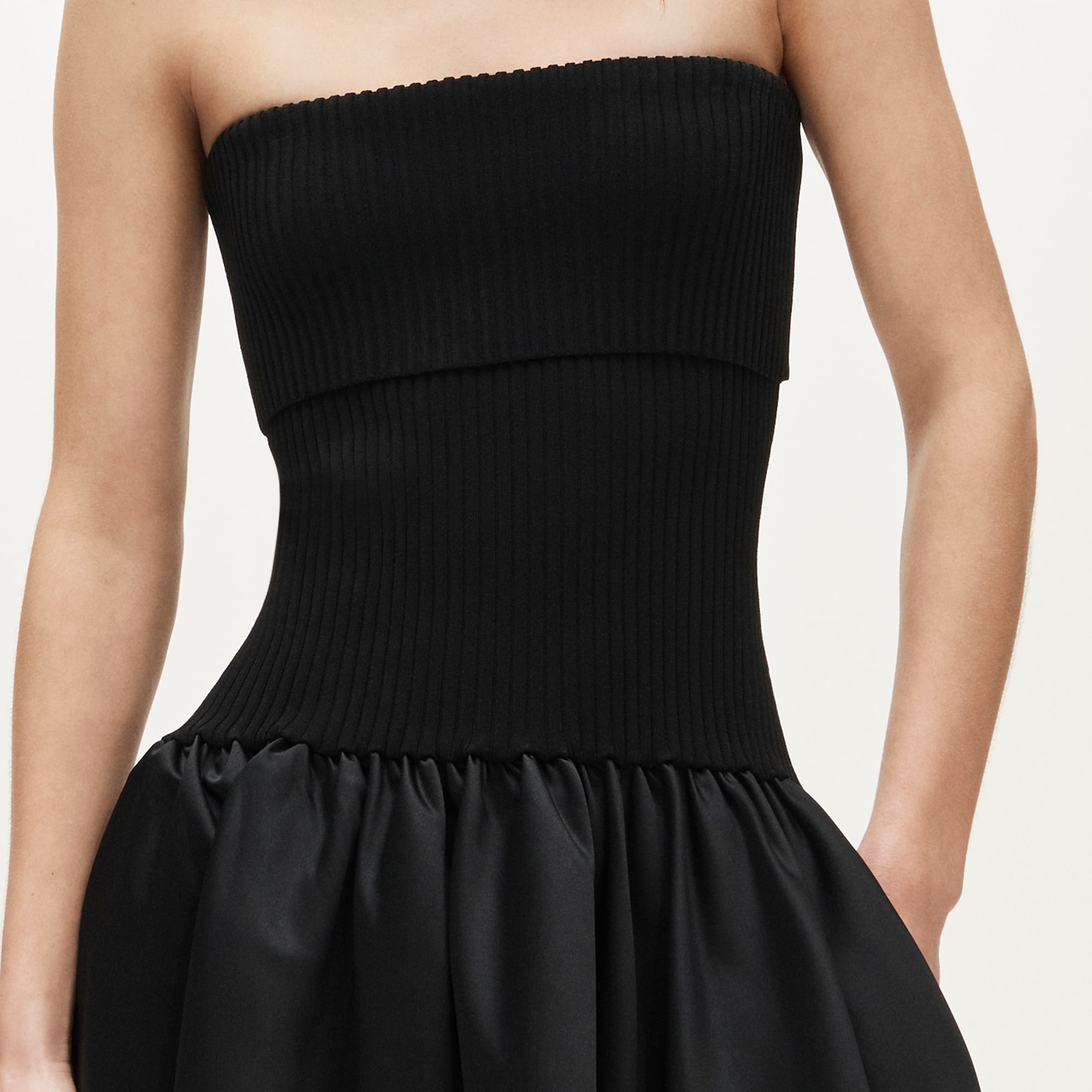 Collection Foldover Mixy Dress In Duchesse Satin For Women | J.Crew