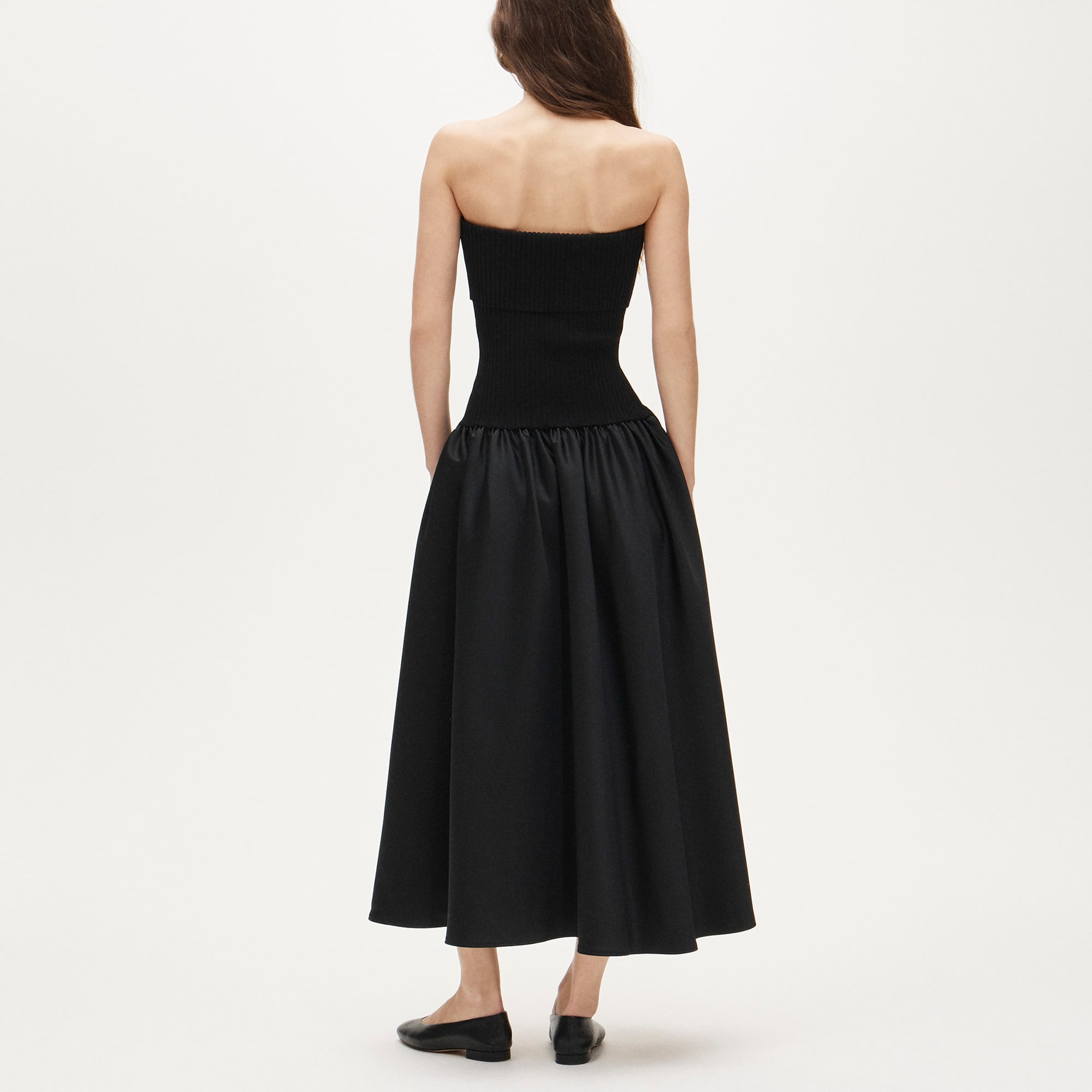 Collection Foldover Mixy Dress In Duchesse Satin For Women | J.Crew
