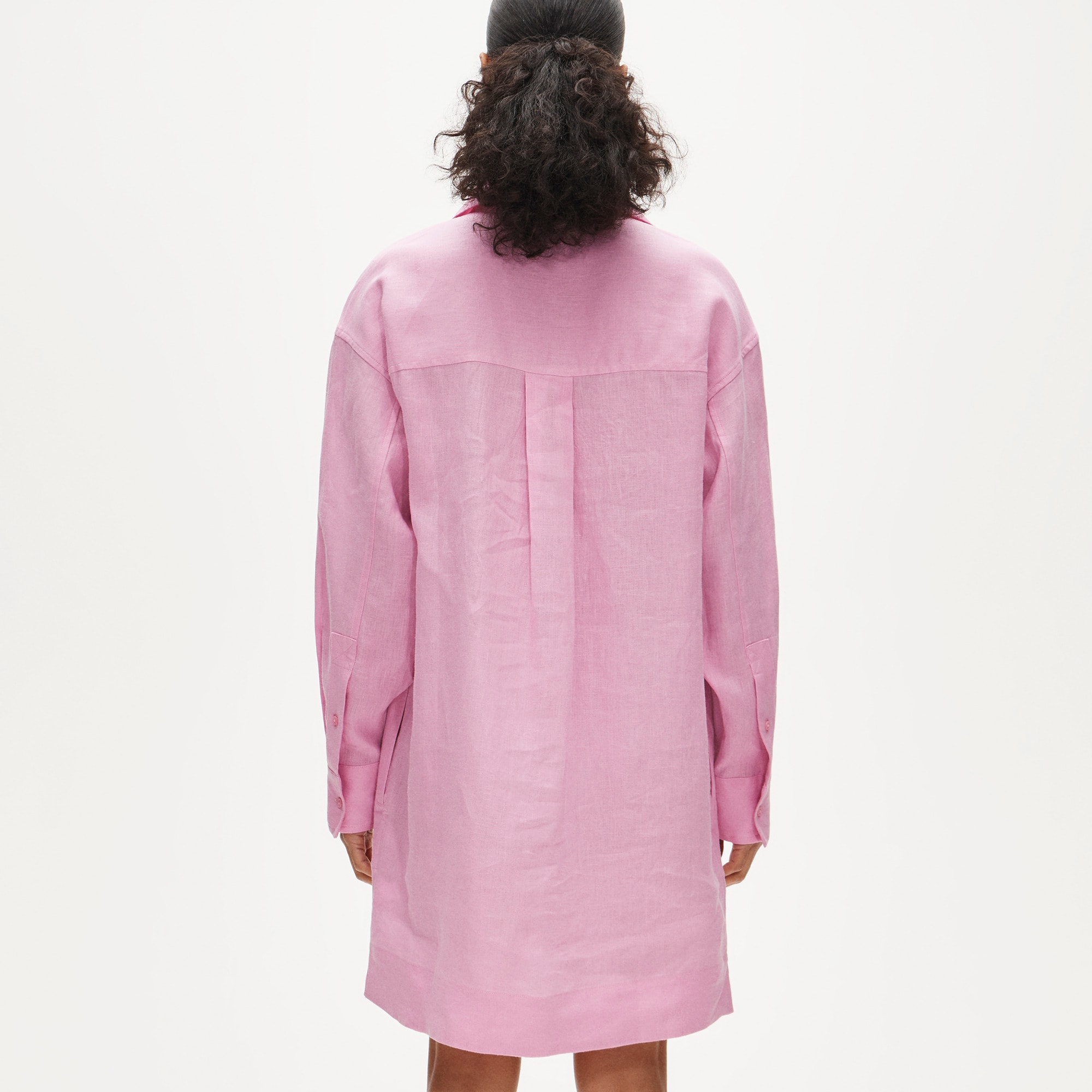 V-neck popover dress in linen - image 5
