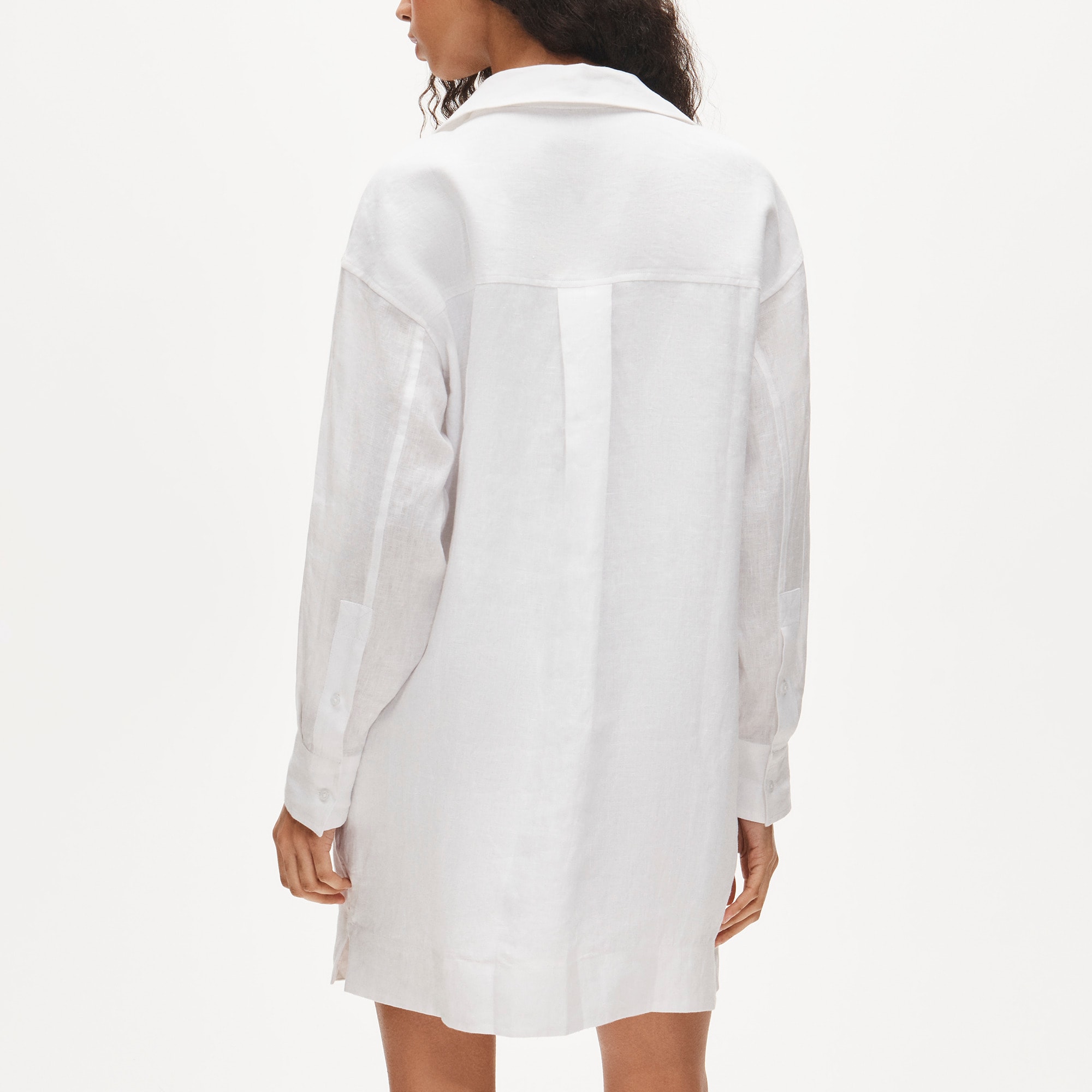 V-neck popover dress in linen
