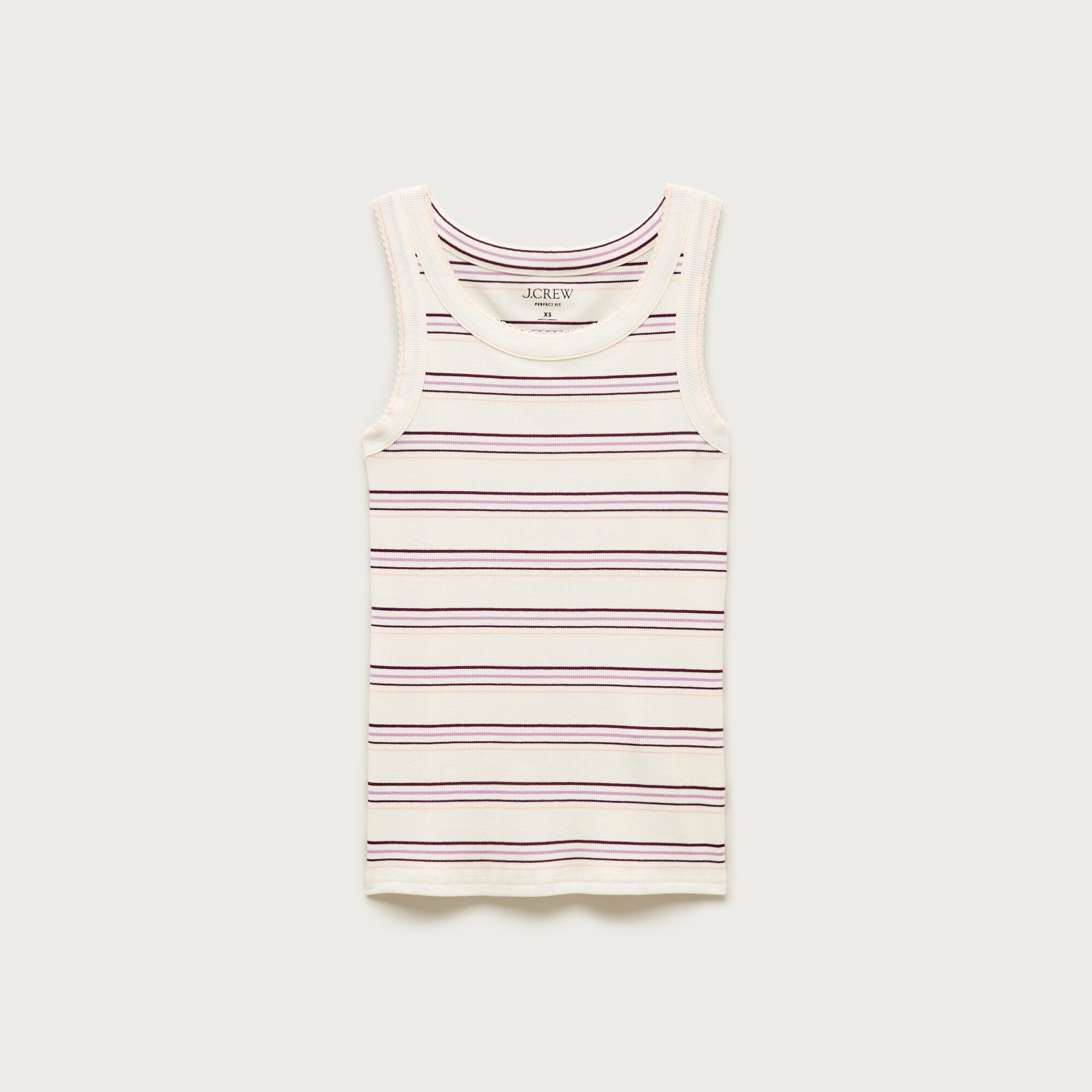New perfect-fit high-neck tank top in stripe