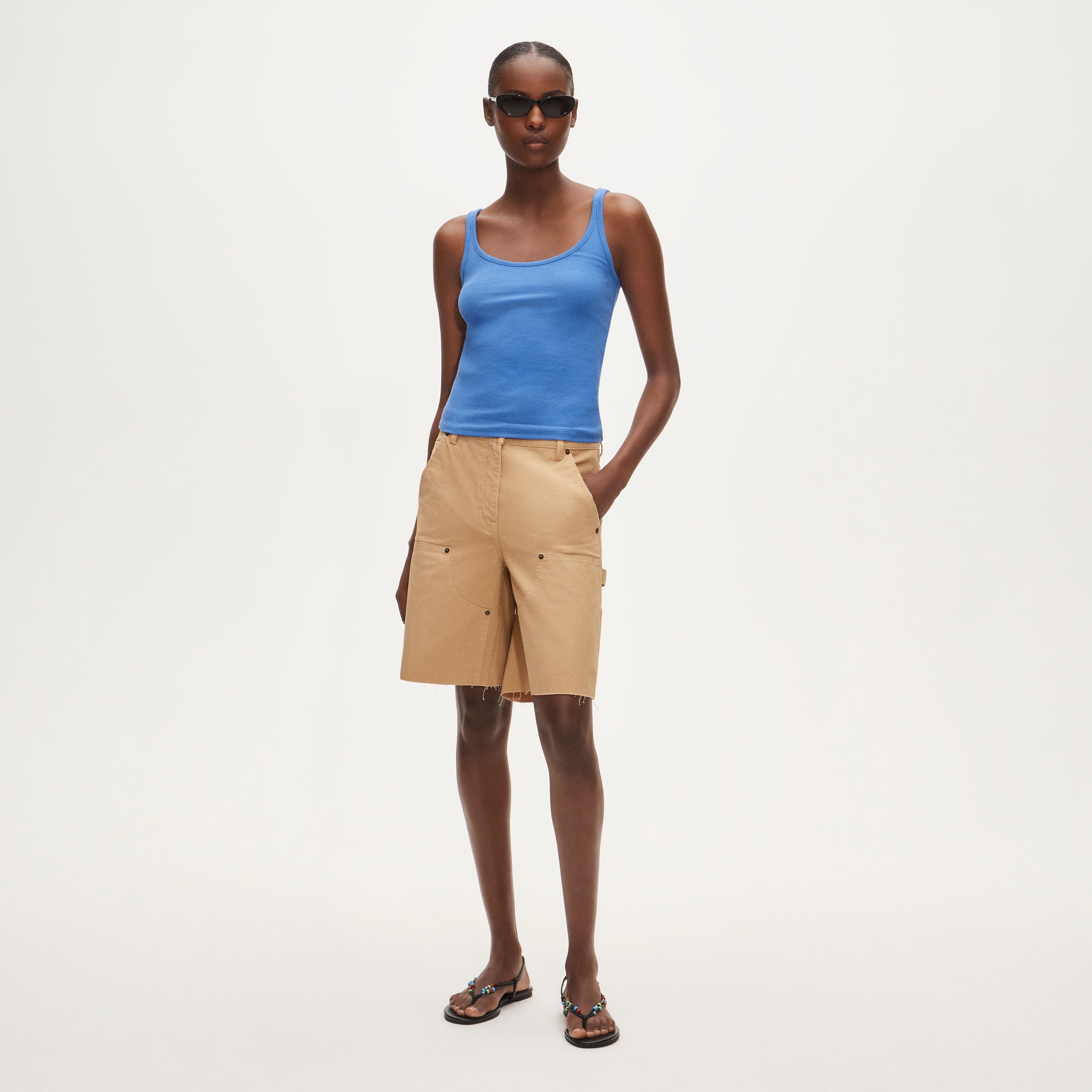 Perfect rib scoopneck tank top