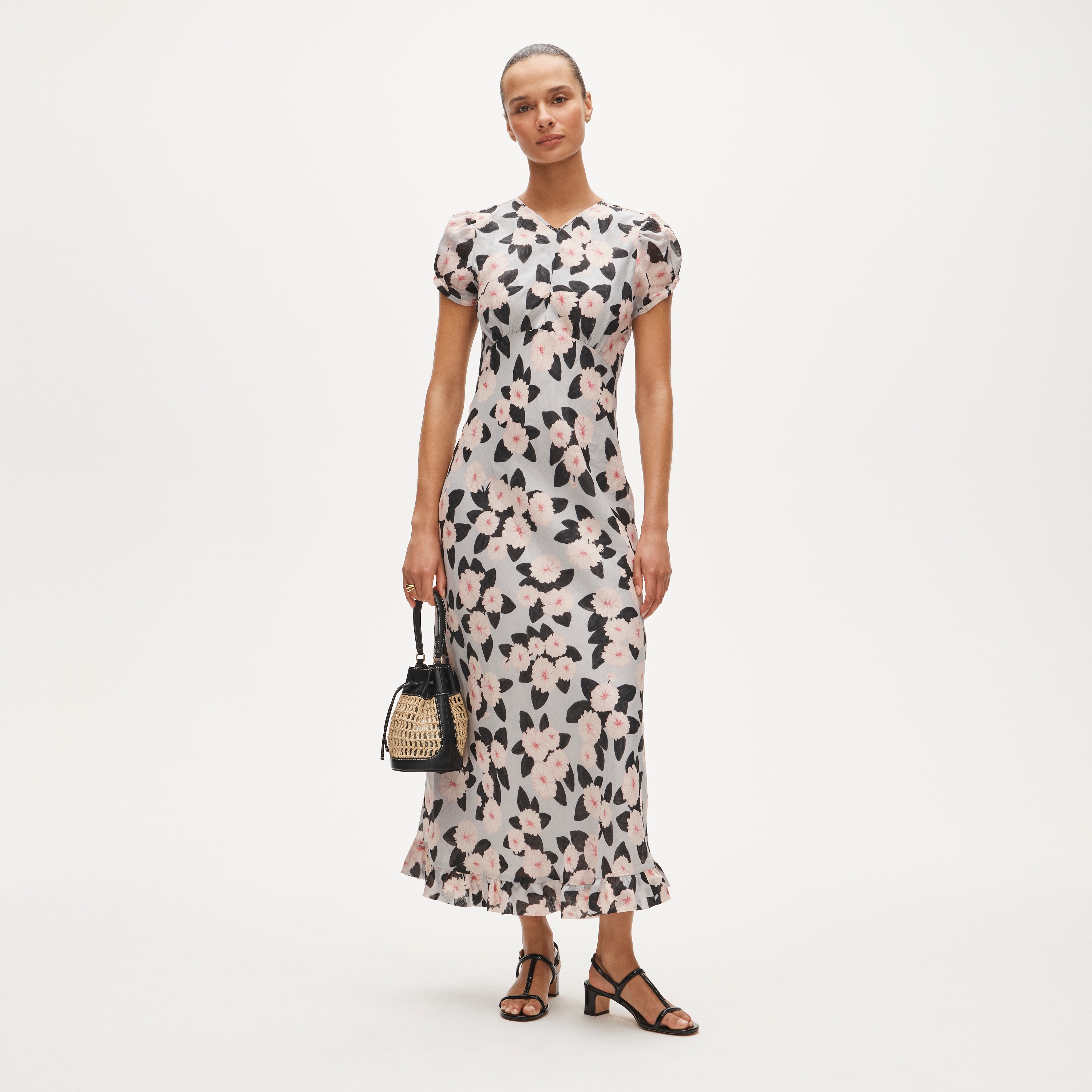 midi cami dress Aemi+Co Side Button Midi Cami Dress Black / M