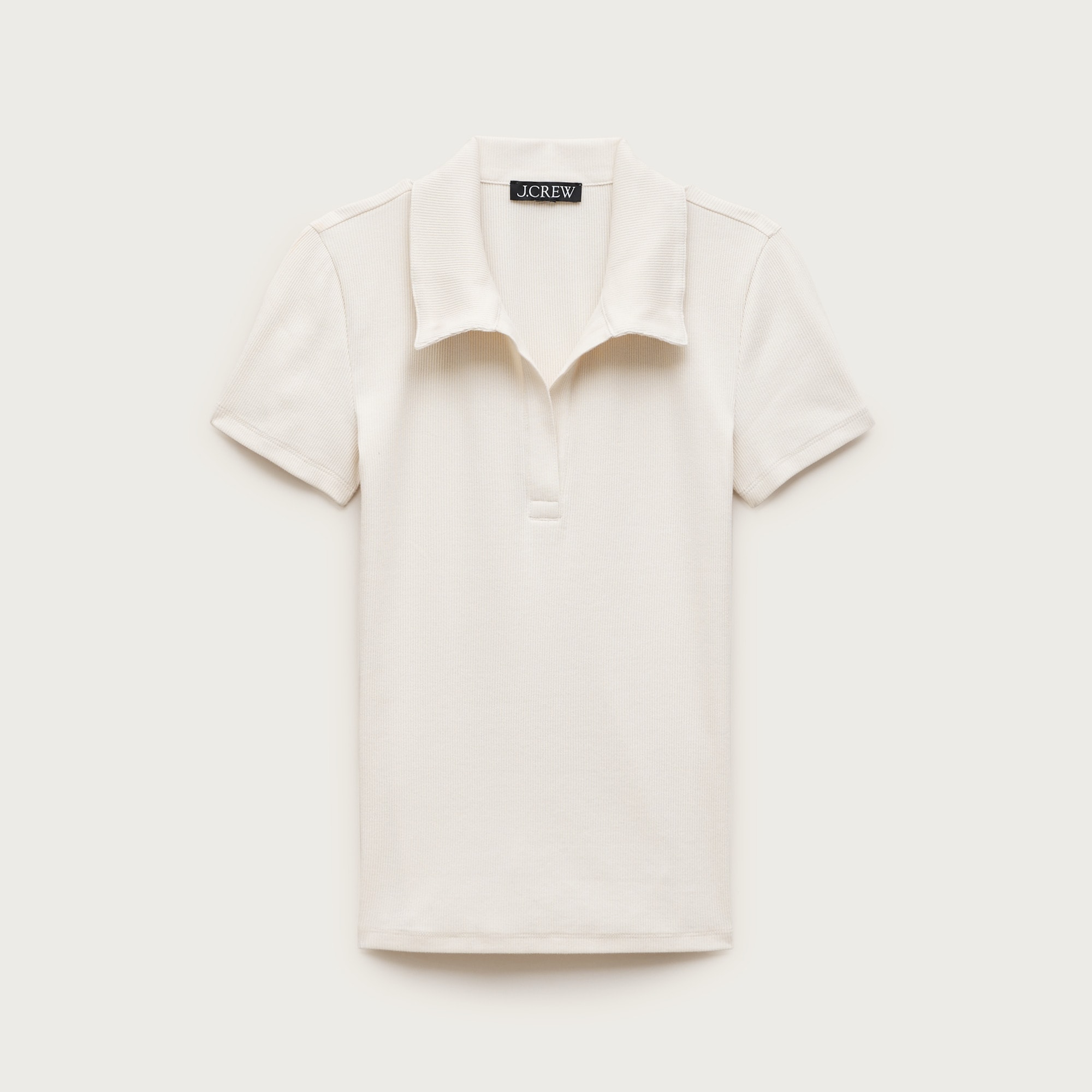 Perfect rib johnny-collar top